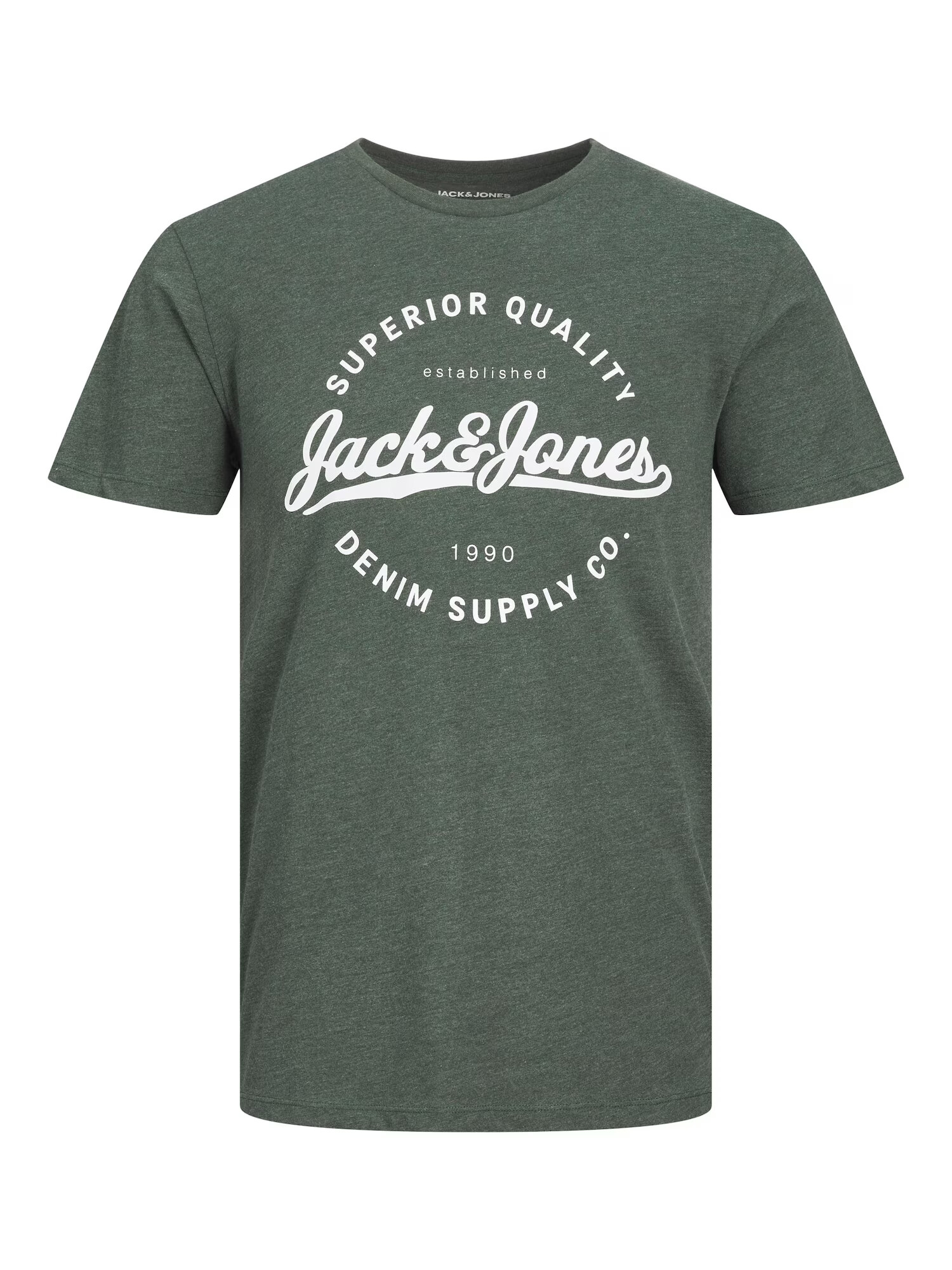 JACK & JONES Majica 'Stanli' mornarska / temno zelena / črna / pegasto bela - Pepit.si