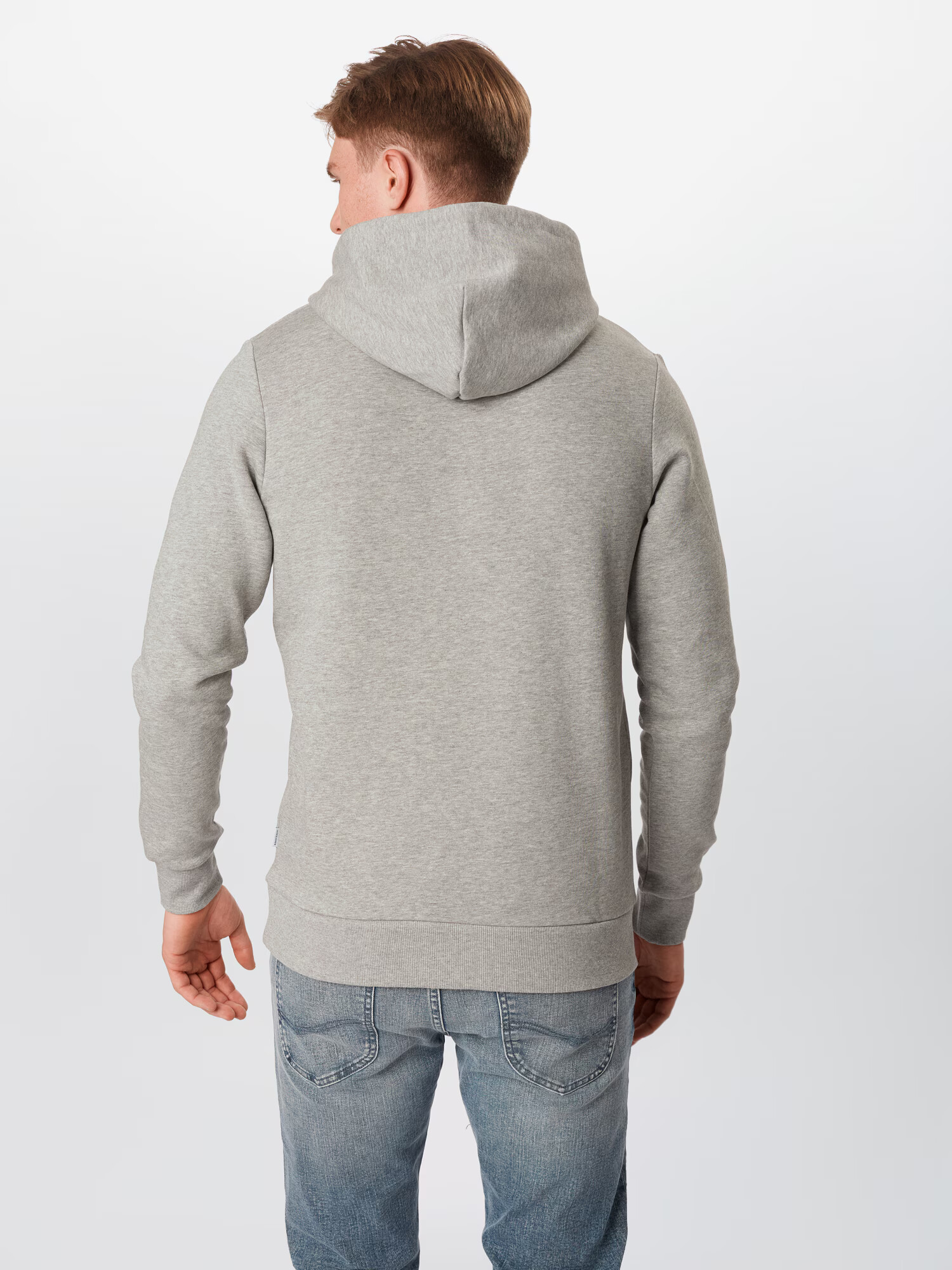 JACK & JONES Majica pegasto siva / oranžna / črna - Pepit.si