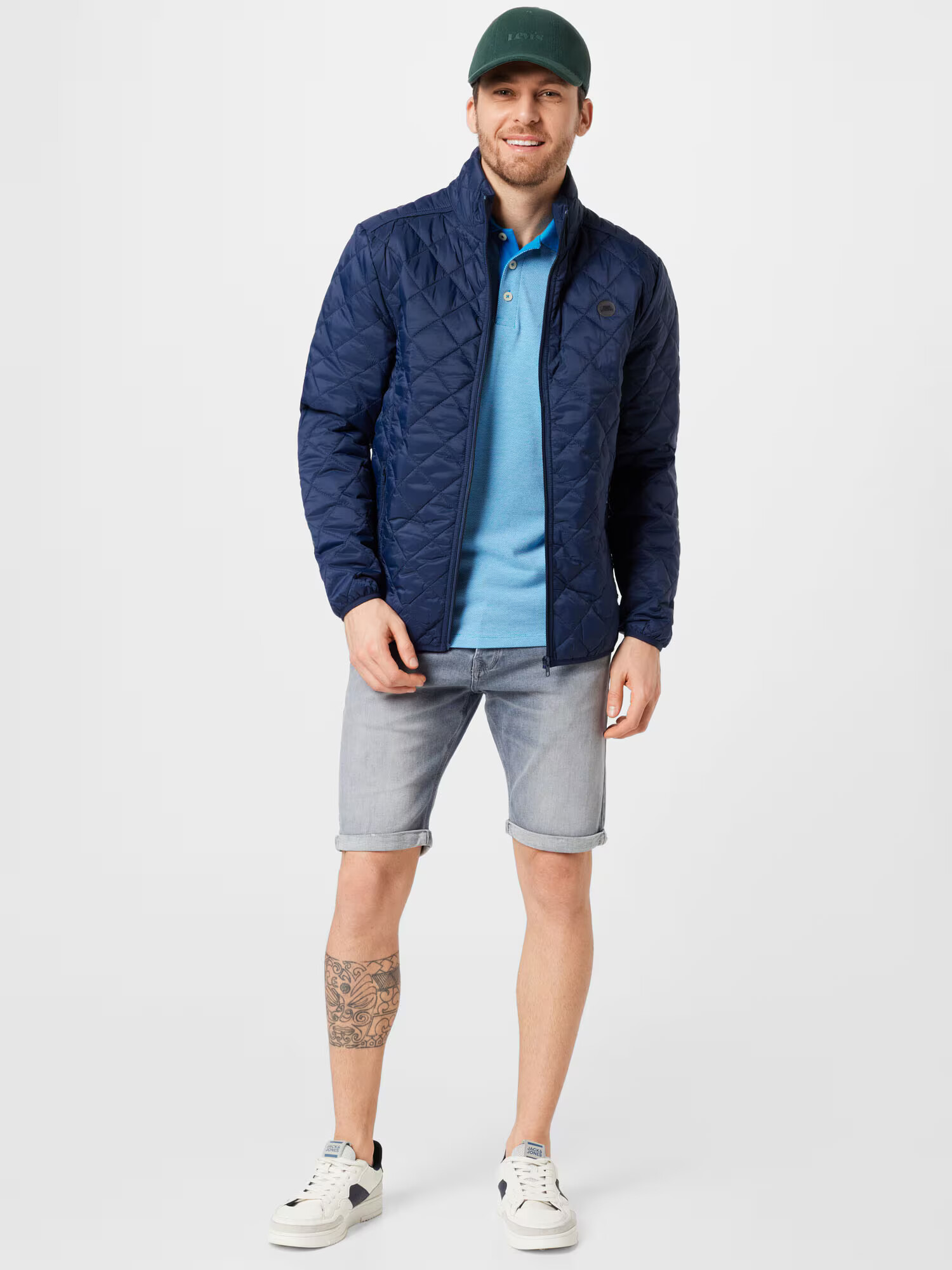 JACK & JONES Majica 'Win' marine / azur / rumena / rdeča / bela - Pepit.si