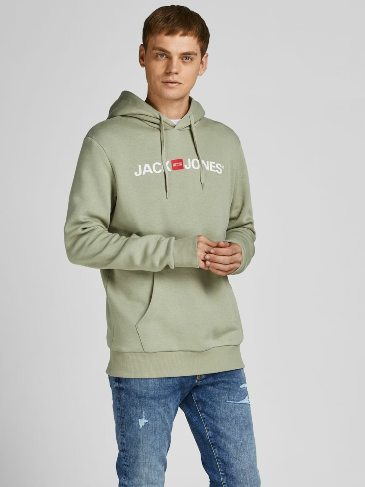 JACK & JONES Majica zelena / rdeča / bela - Pepit.si