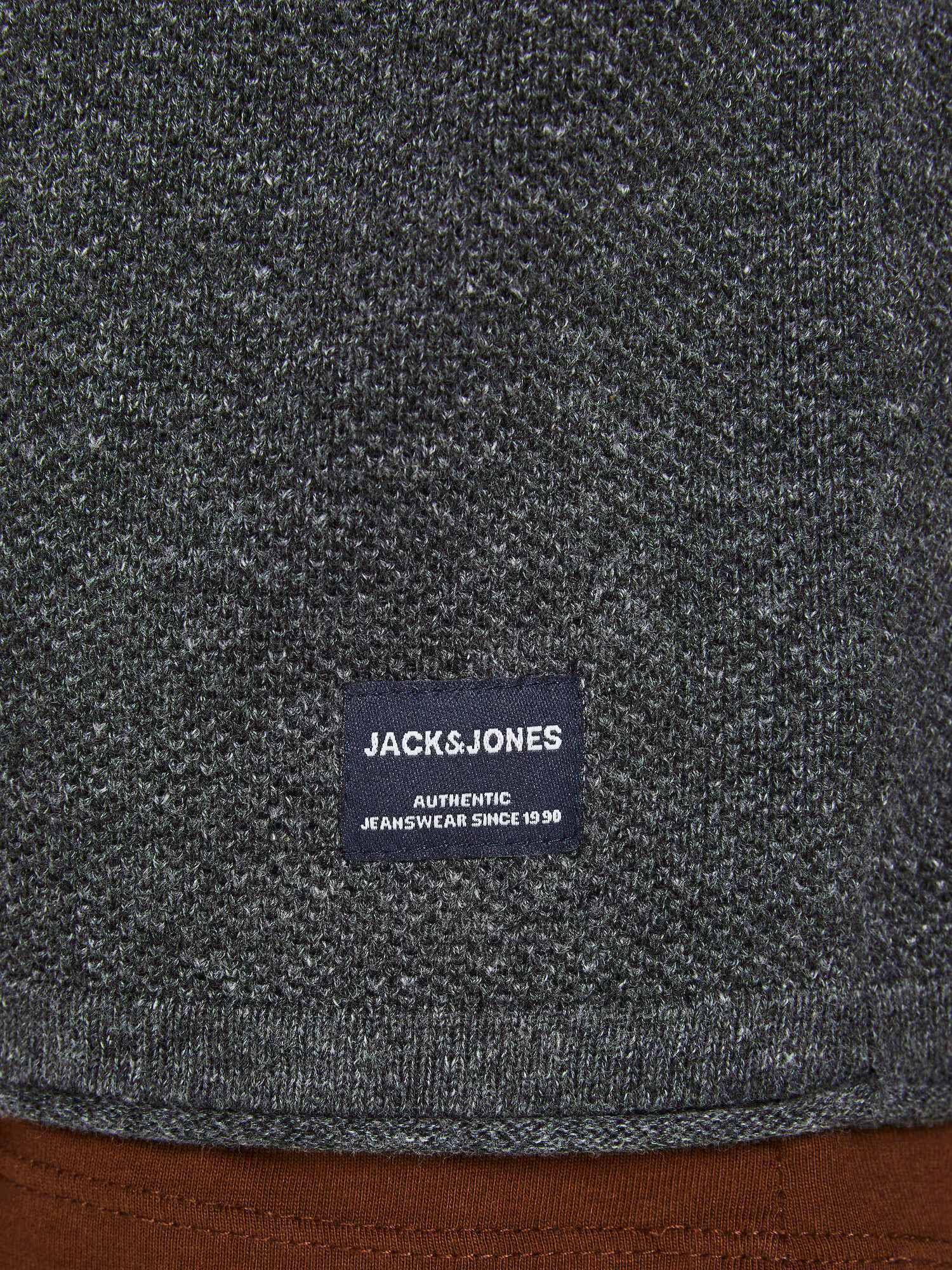 JACK & JONES Pletena jopa pegasto siva - Pepit.si