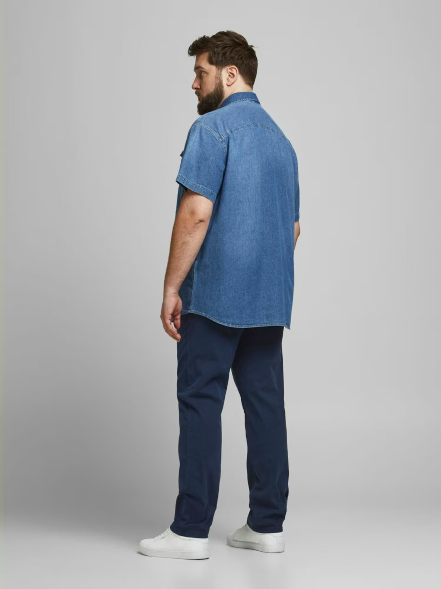 Jack & Jones Plus Chino hlače temno modra - Pepit.si