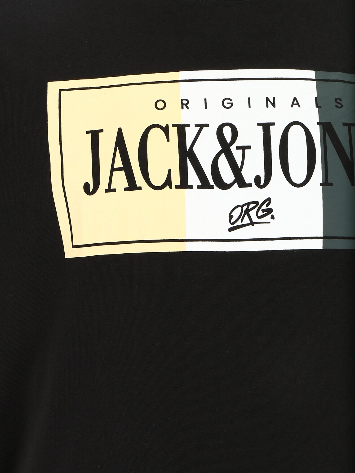 Jack & Jones Plus Majica 'ARTHUR' svetlo rumena / temno zelena / črna / bela - Pepit.si