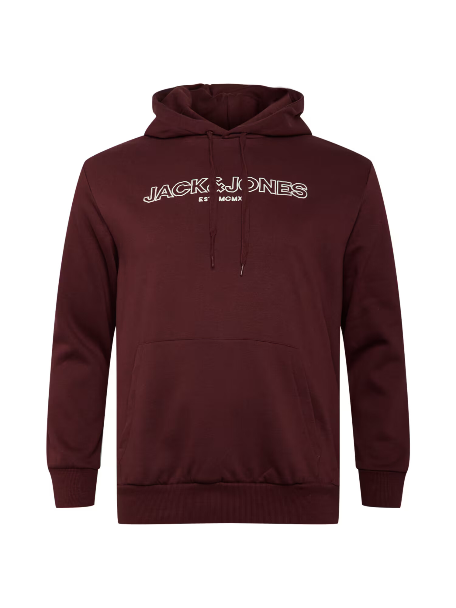 Jack & Jones Plus Majica 'BANK' temno rdeča / bela - Pepit.si