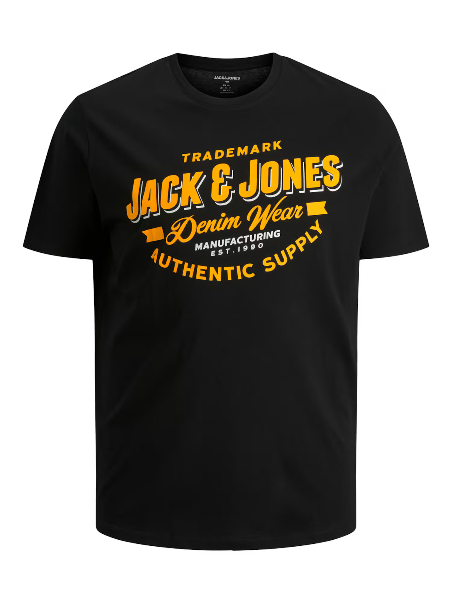 Jack & Jones Plus Majica zlato-rumena / črna / bela - Pepit.si