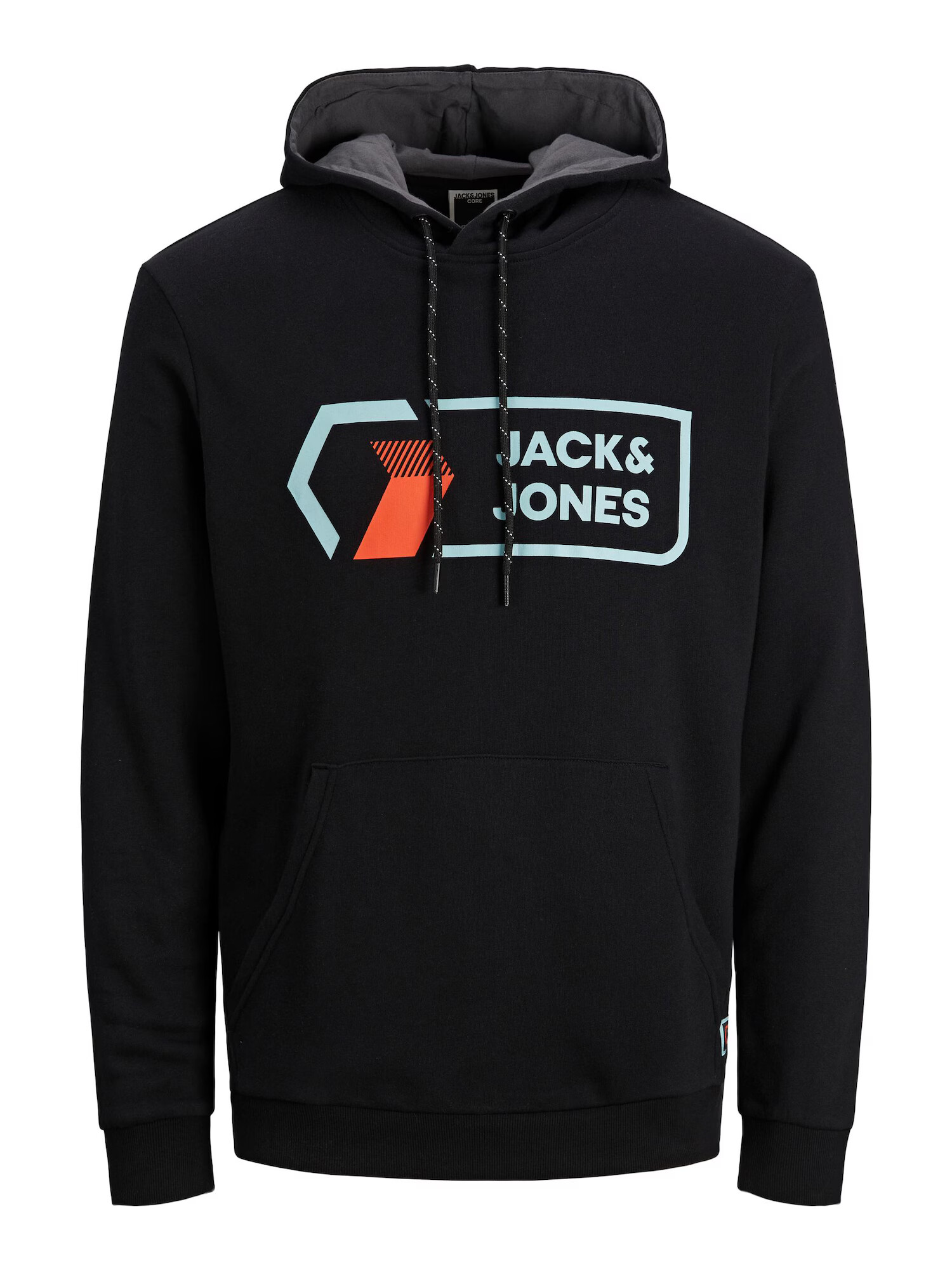 Jack & Jones Plus Majica črna / pastelno modra / rdeča - Pepit.si