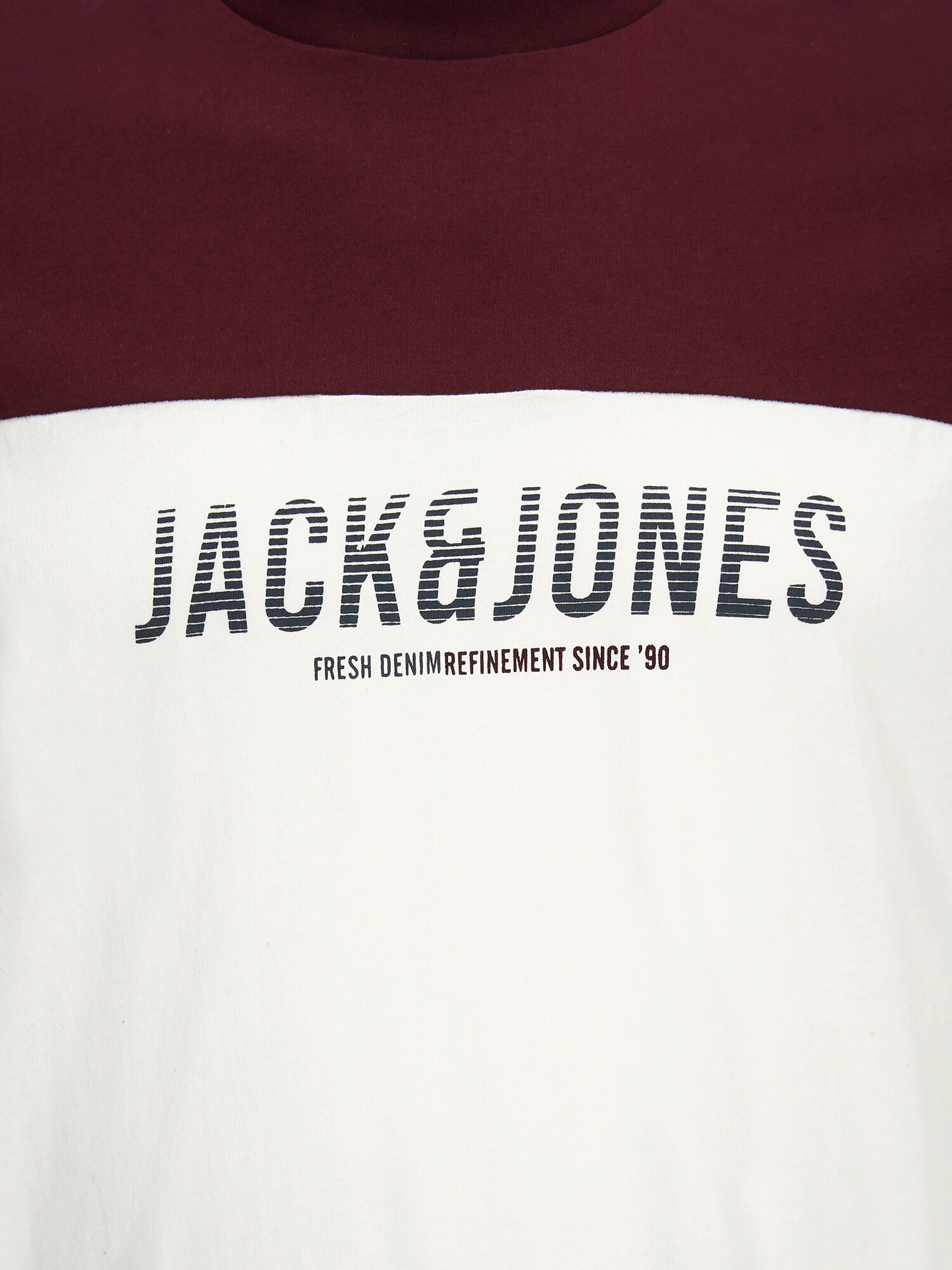 Jack & Jones Plus Majica 'Dan' nočno modra / vinsko rdeča / bela - Pepit.si