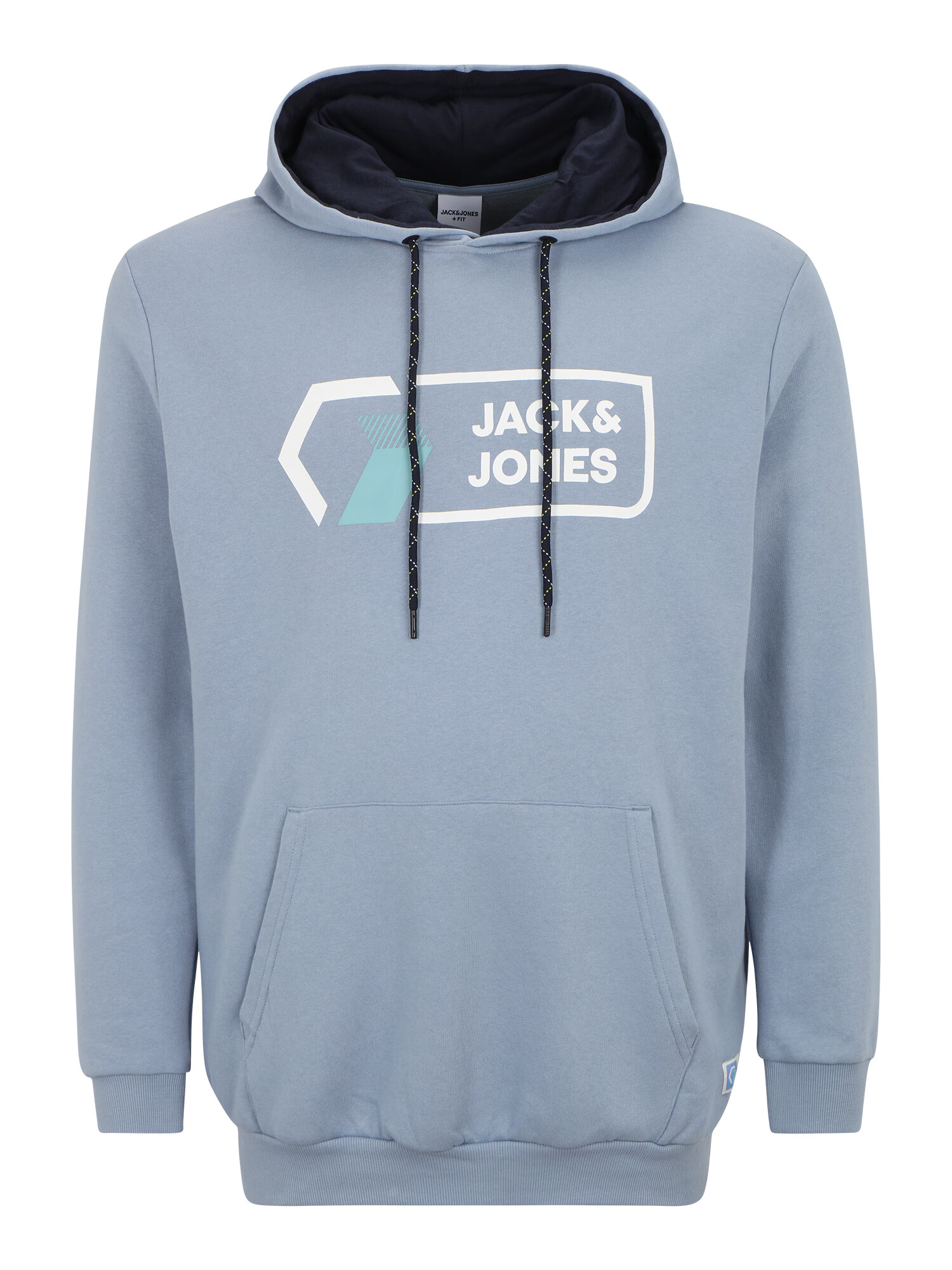 Jack & Jones Plus Majica dimno modra / bela / turkizna - Pepit.si