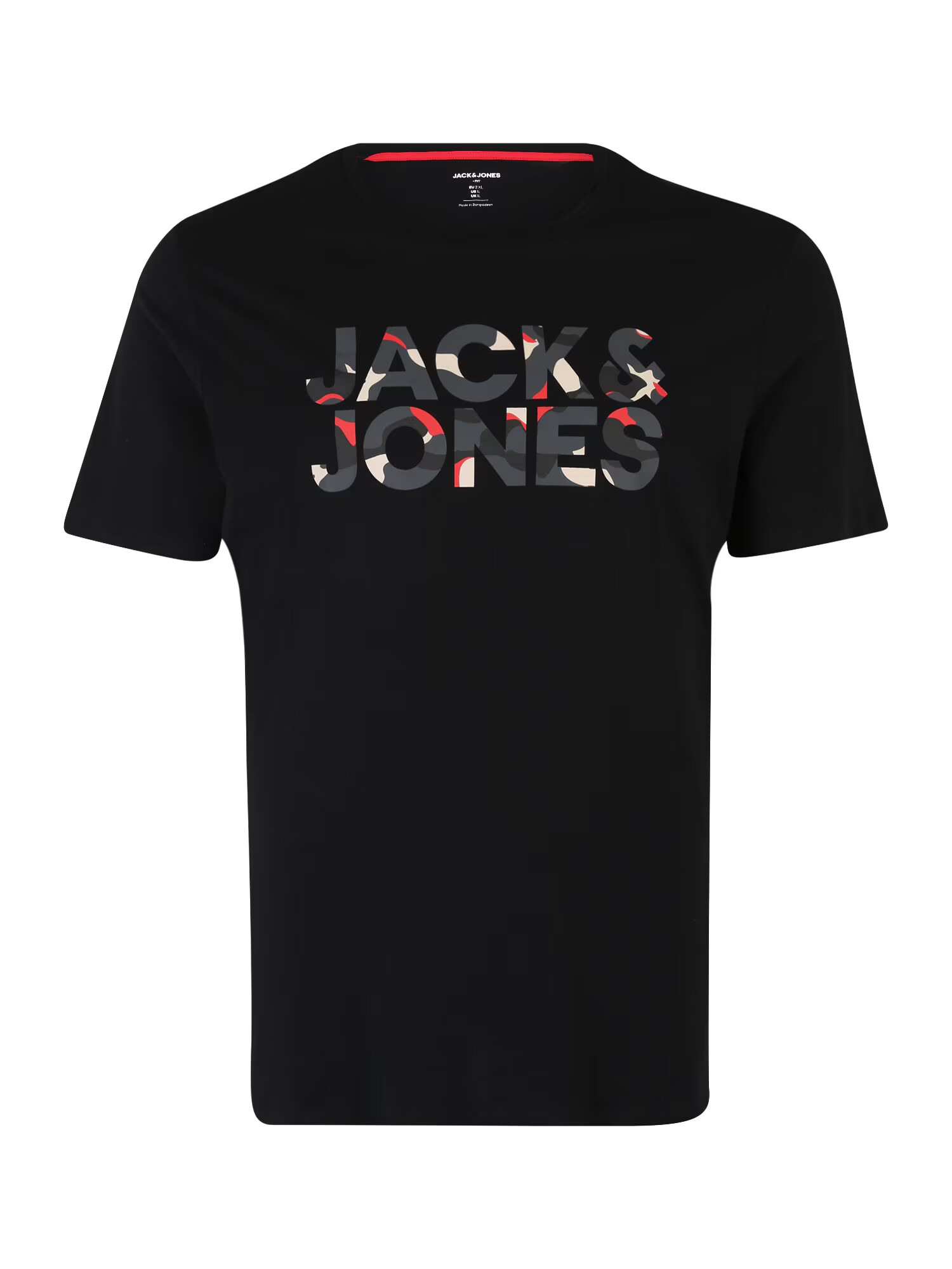 Jack & Jones Plus Majica kremna / temno siva / rdeča / črna - Pepit.si