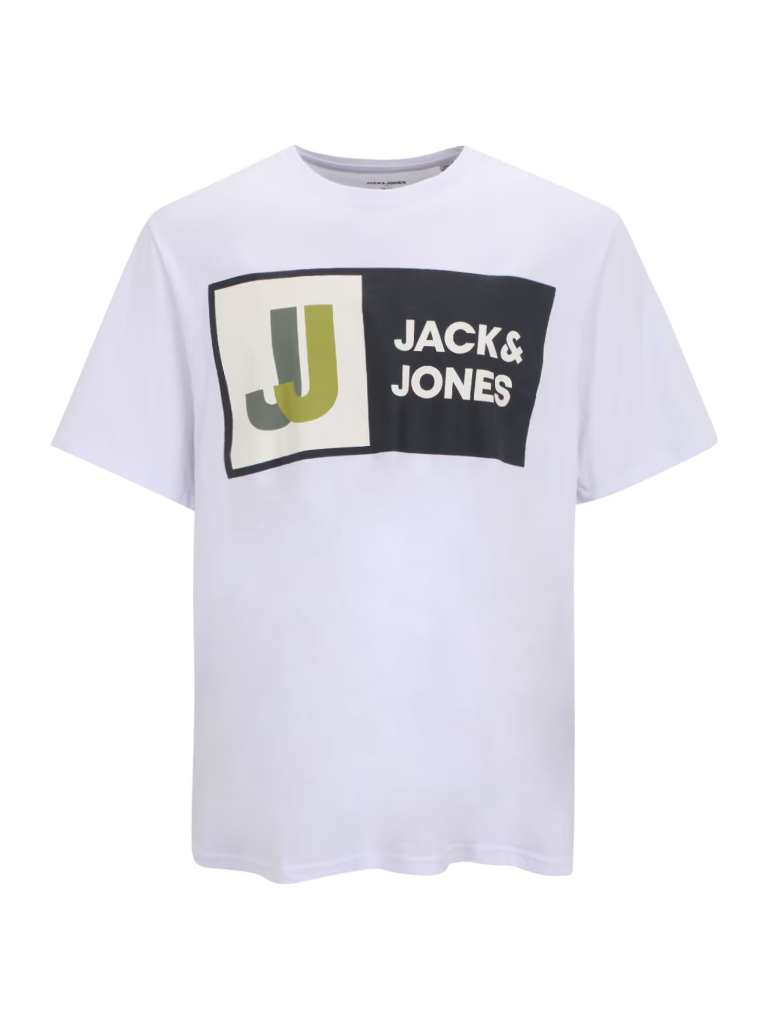 Jack & Jones Plus Majica 'LOGAN' bazaltno siva / oliva / črna / bela - Pepit.si