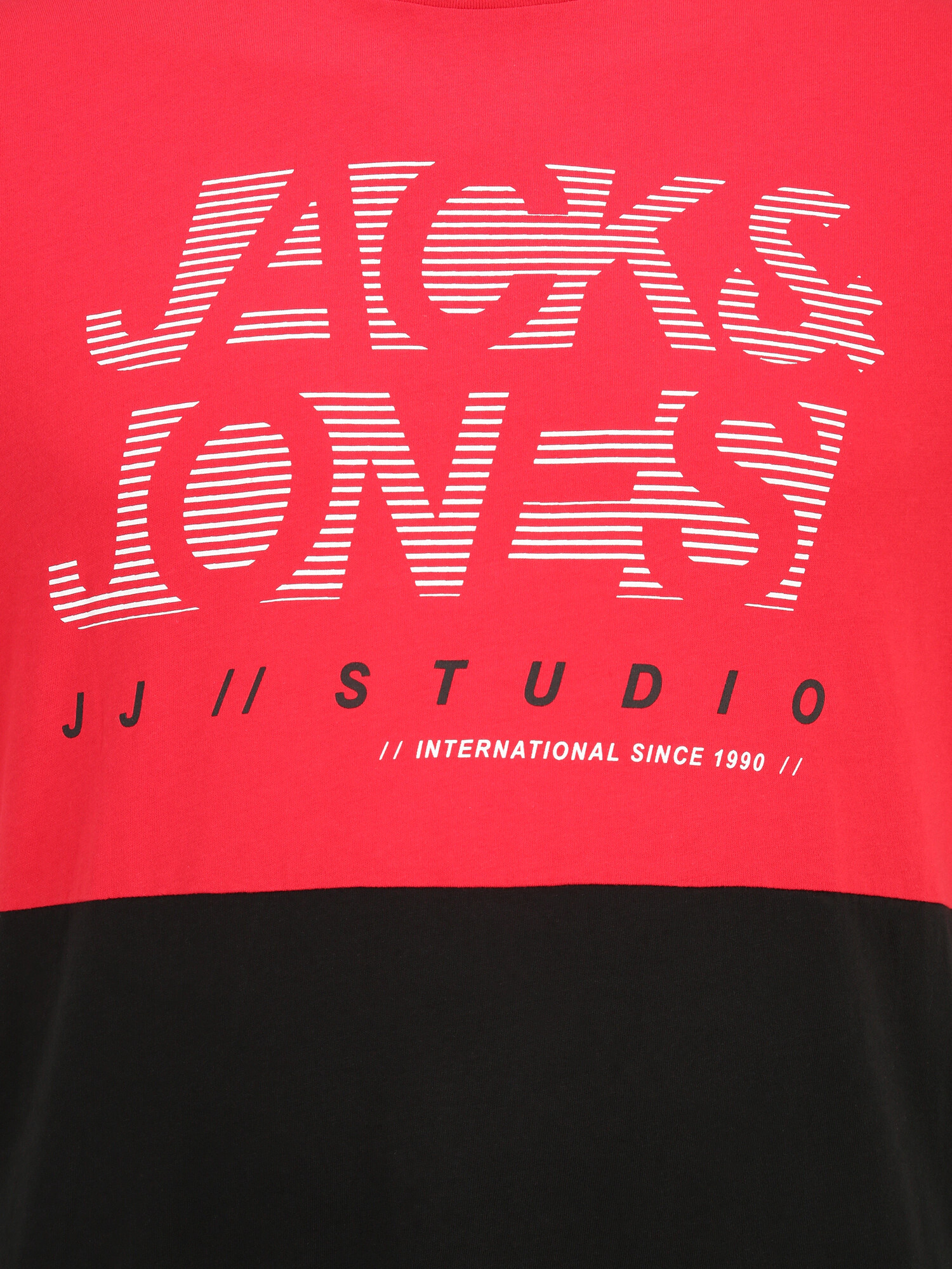 Jack & Jones Plus Majica 'MARCO' rdeča / črna / bela - Pepit.si