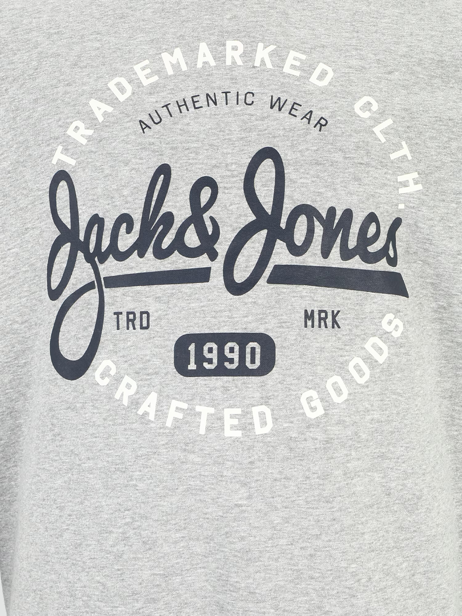 Jack & Jones Plus Majica 'MIKK' marine / pegasto siva / bela - Pepit.si