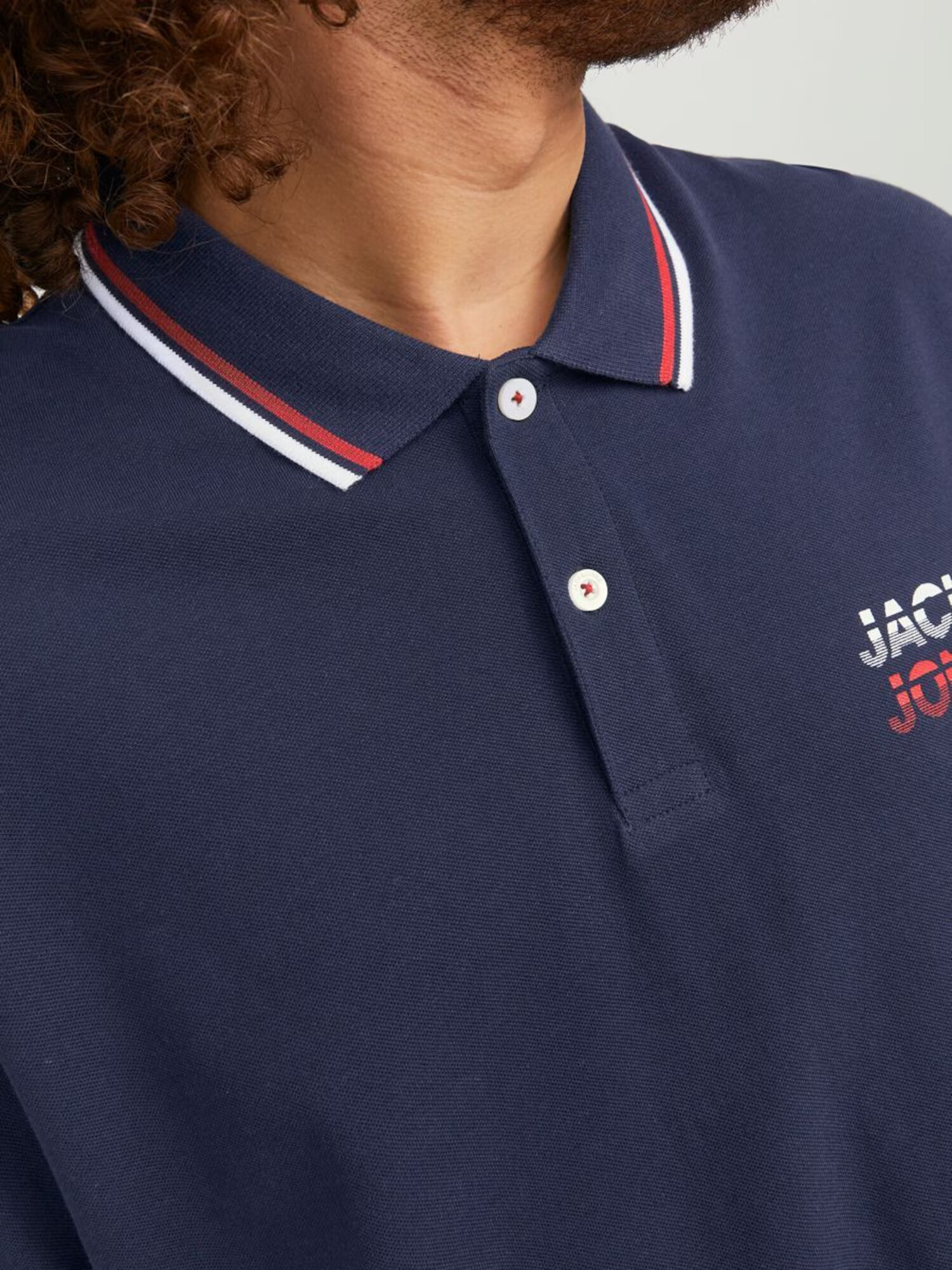 Jack & Jones Plus Majica modra / krvavo rdeča / bela - Pepit.si