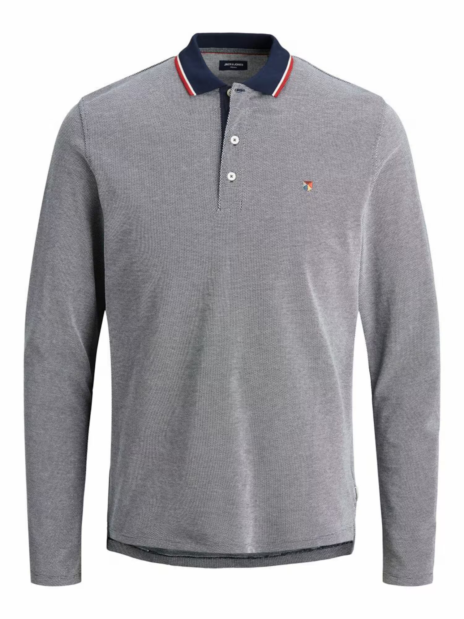 Jack & Jones Plus Majica modra / pegasto siva / rdeča / bela - Pepit.si