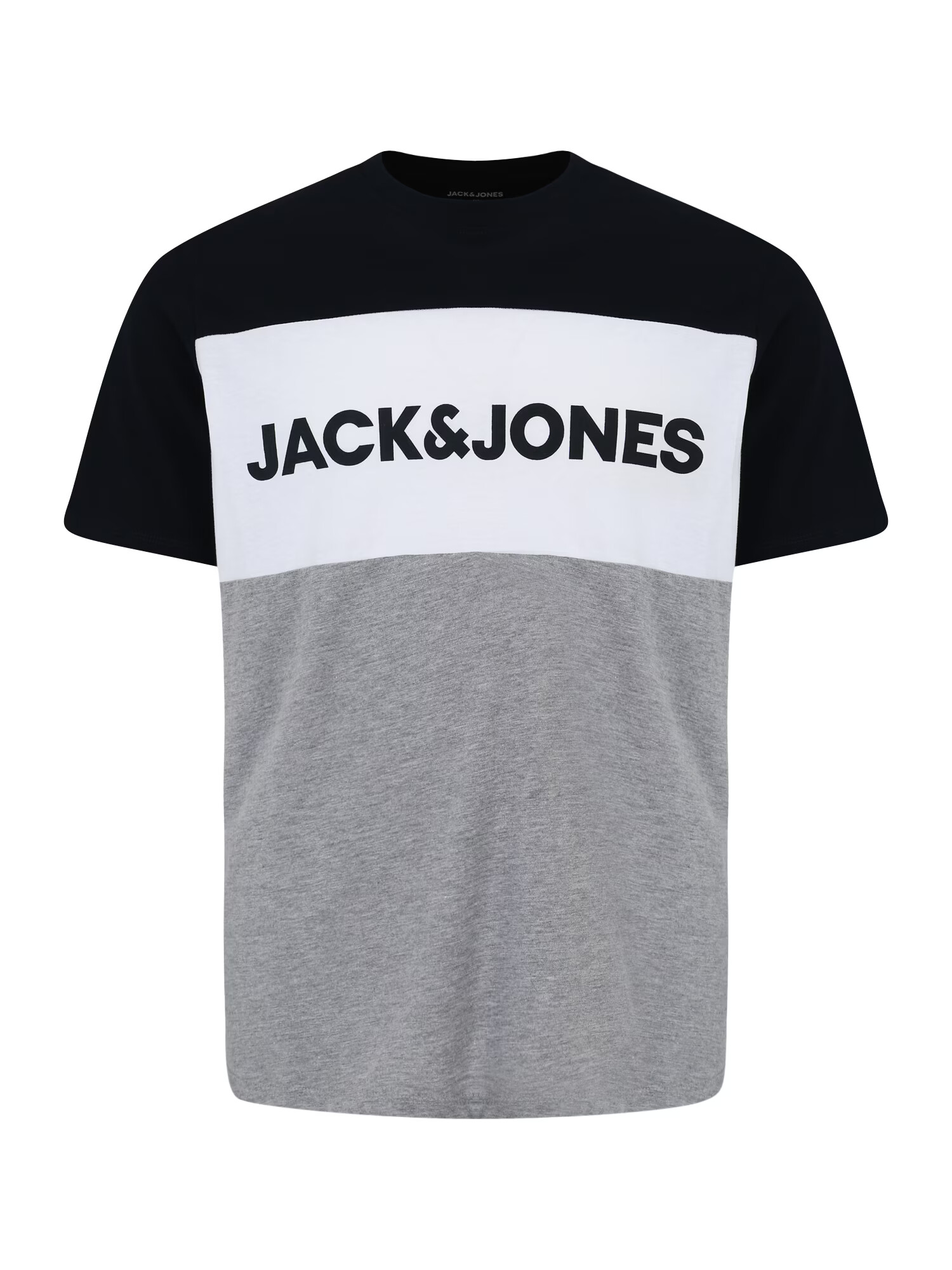 Jack & Jones Plus Majica modra / siva / bela - Pepit.si