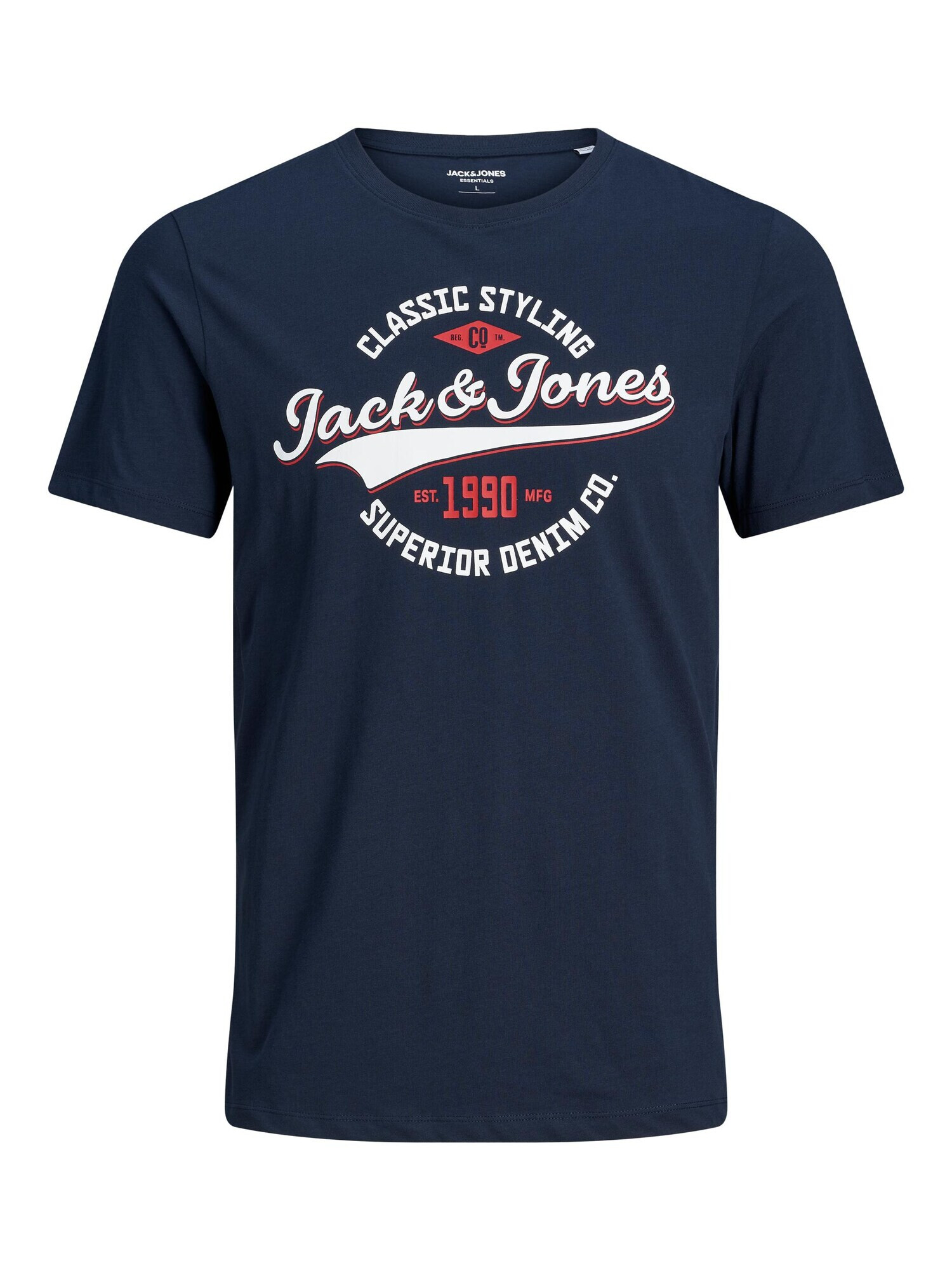 Jack & Jones Plus Majica mornarska / bela / rdeča - Pepit.si