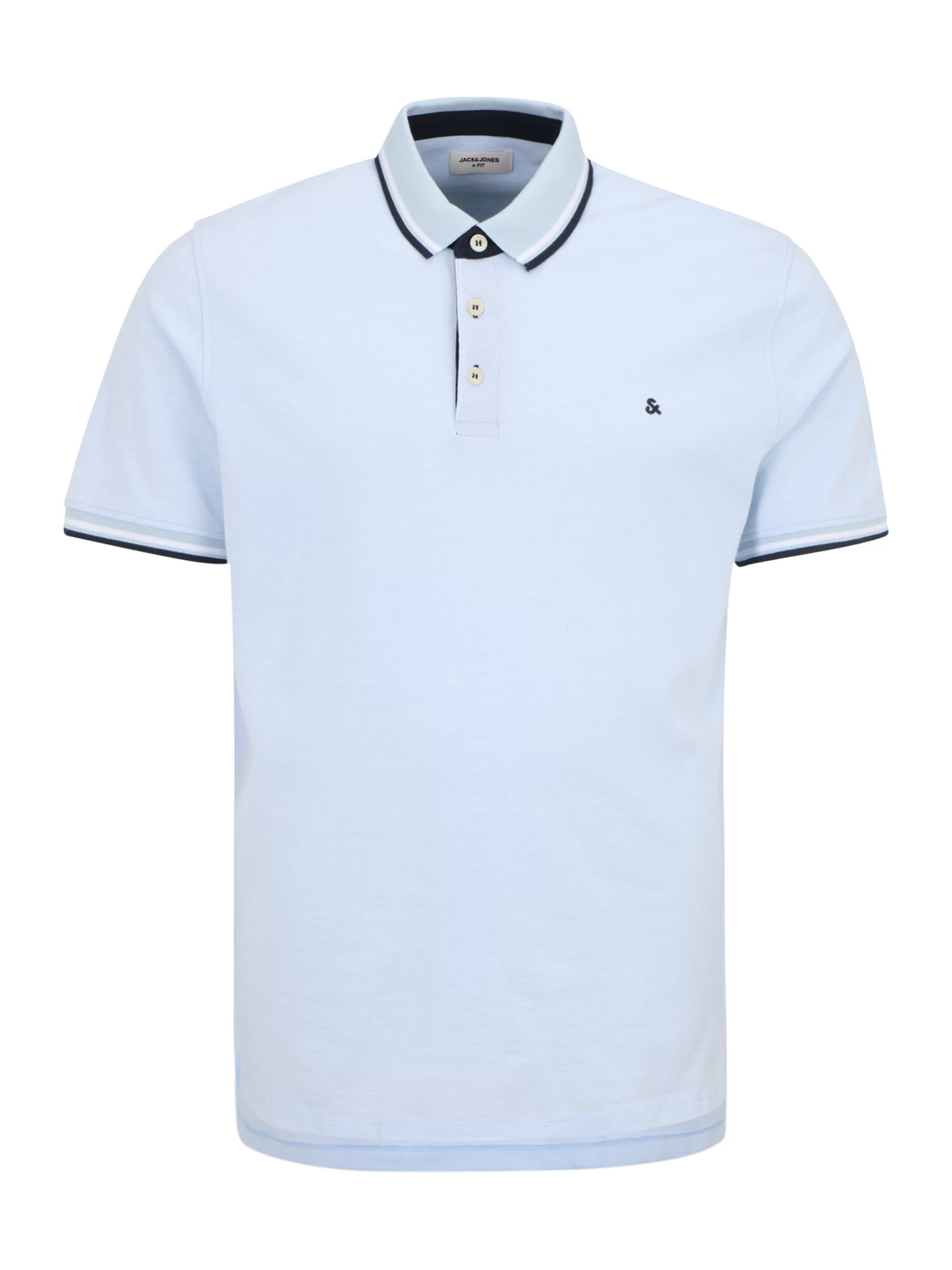 Jack & Jones Plus Majica 'Paulos' mornarska / svetlo modra / bela - Pepit.si