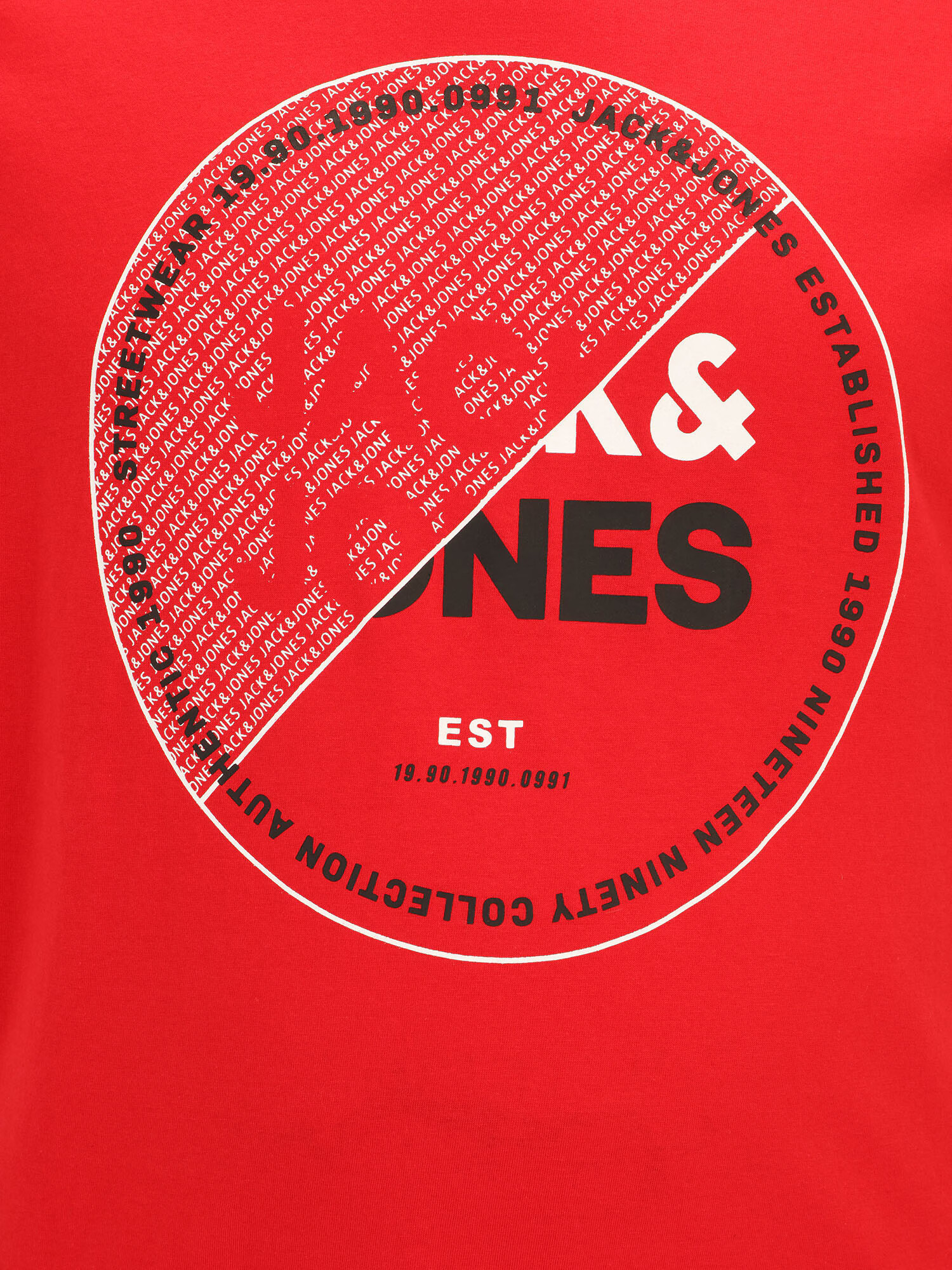 Jack & Jones Plus Majica 'RALF' rdeča / črna / bela - Pepit.si