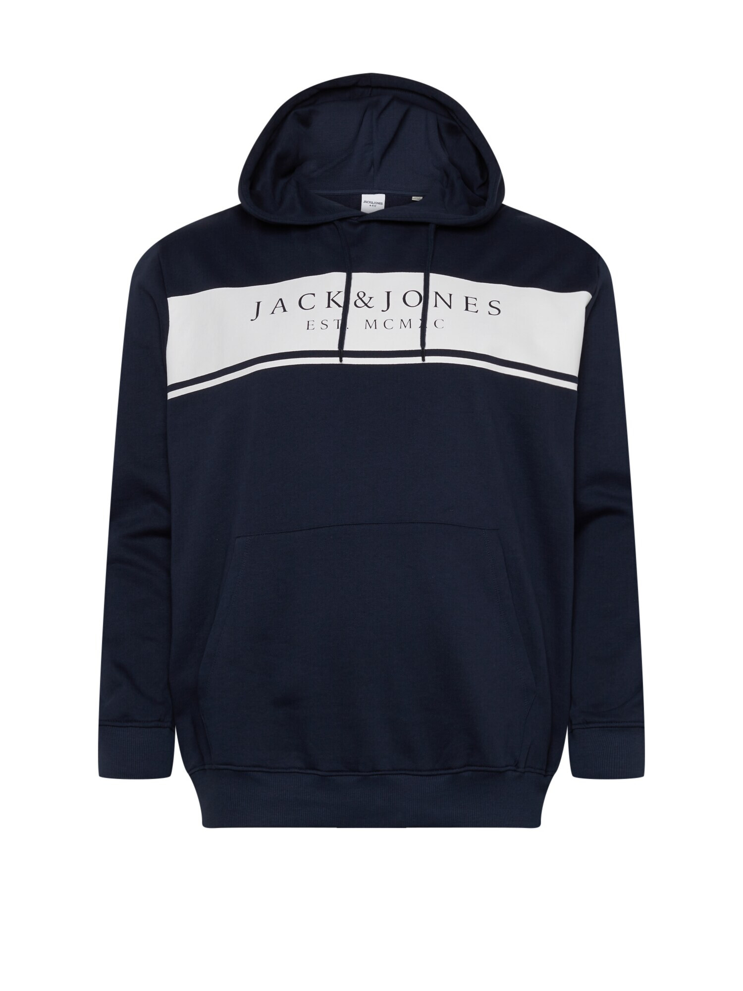 Jack & Jones Plus Majica 'RIVER' mornarska / bela - Pepit.si