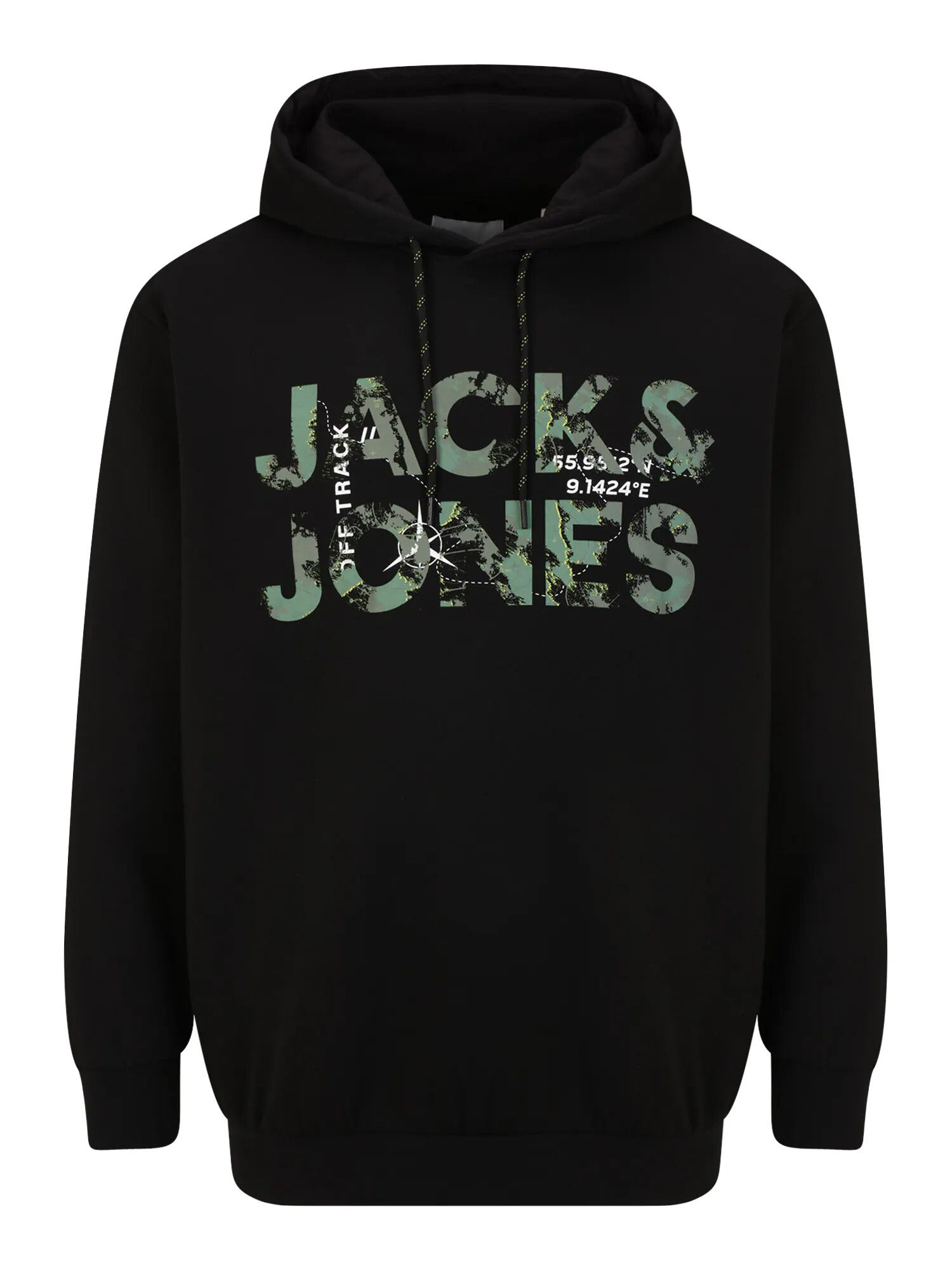 Jack & Jones Plus Majica rumena / kaki / črna / bela - Pepit.si