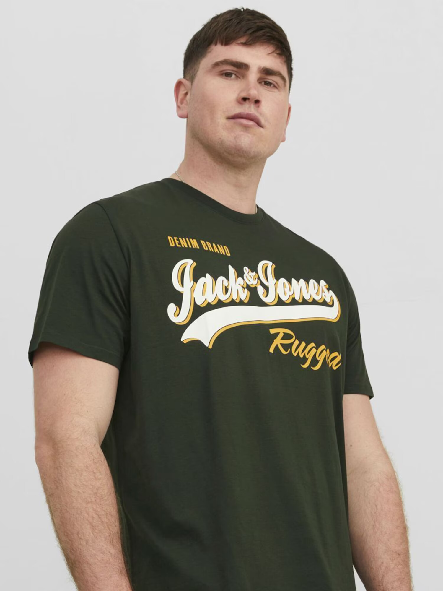 Jack & Jones Plus Majica rumena / zelena / bela - Pepit.si