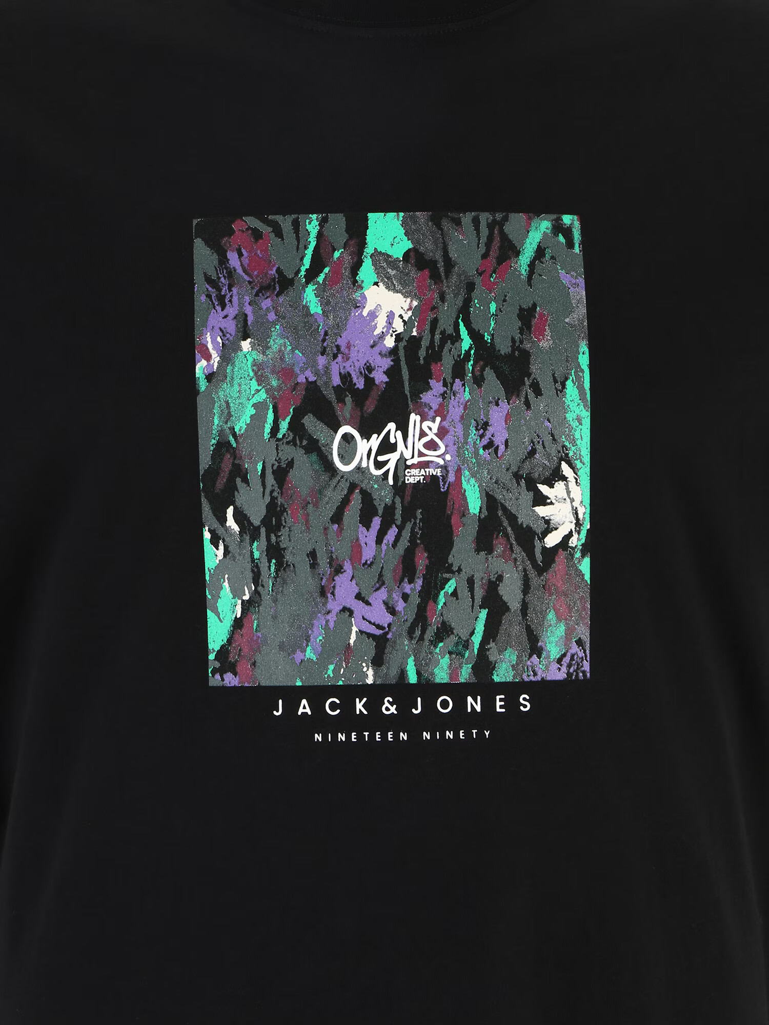 Jack & Jones Plus Majica 'SILVERLAKE' dimno-siva / lila / črna / bela - Pepit.si