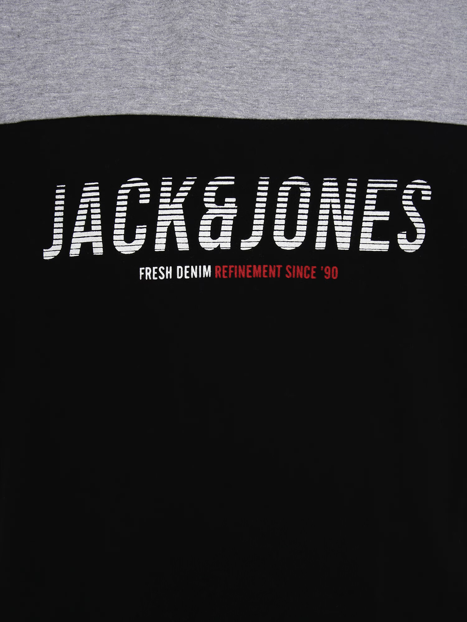 Jack & Jones Plus Majica siva / črna / bela - Pepit.si