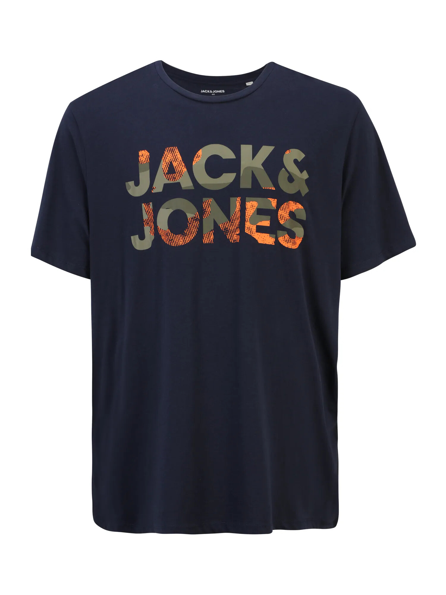 Jack & Jones Plus Majica 'Soldier' mornarska / oranžna / siva - Pepit.si