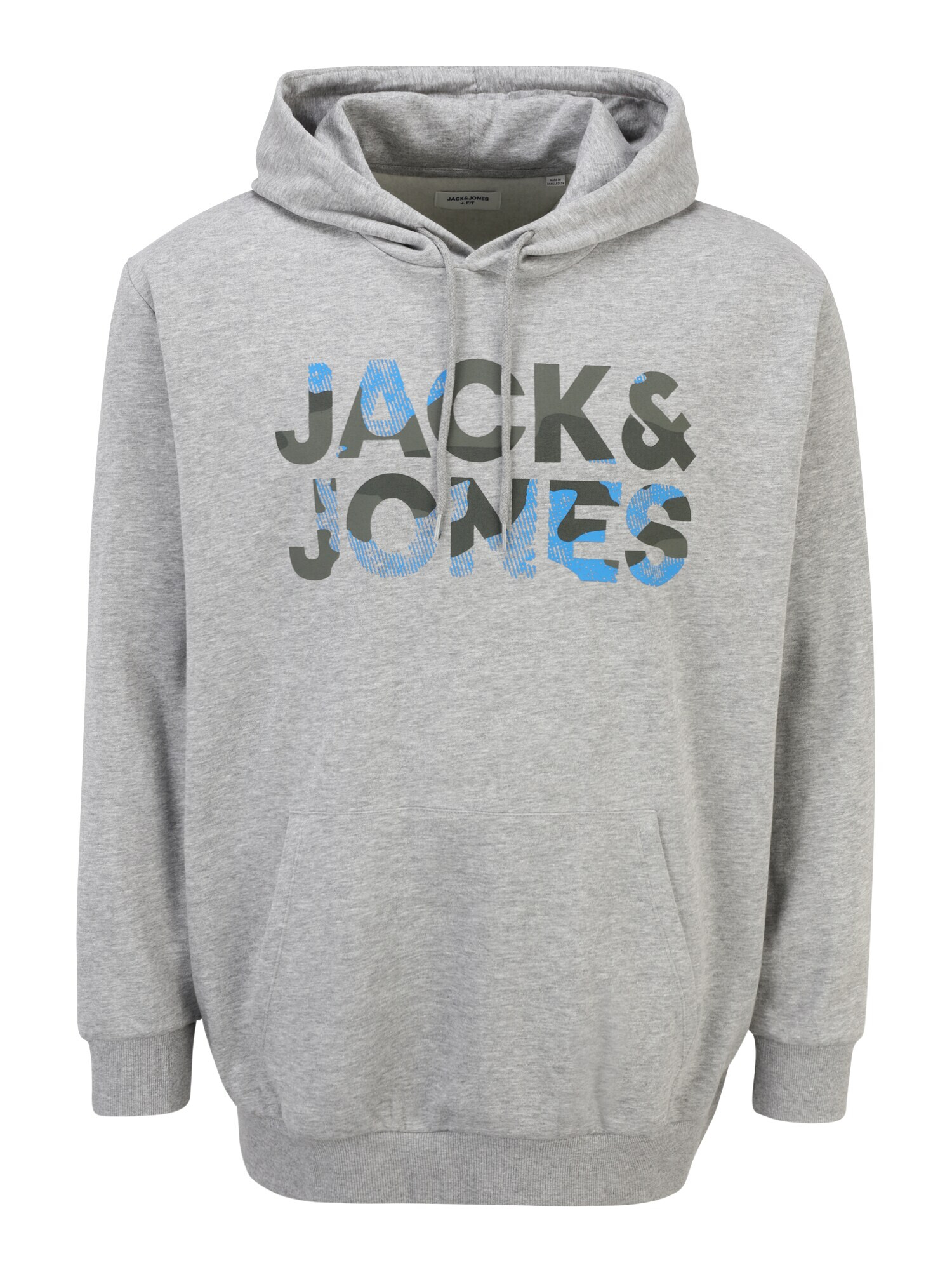 Jack & Jones Plus Majica 'Soldier' svetlo siva / svetlo modra / kaki - Pepit.si