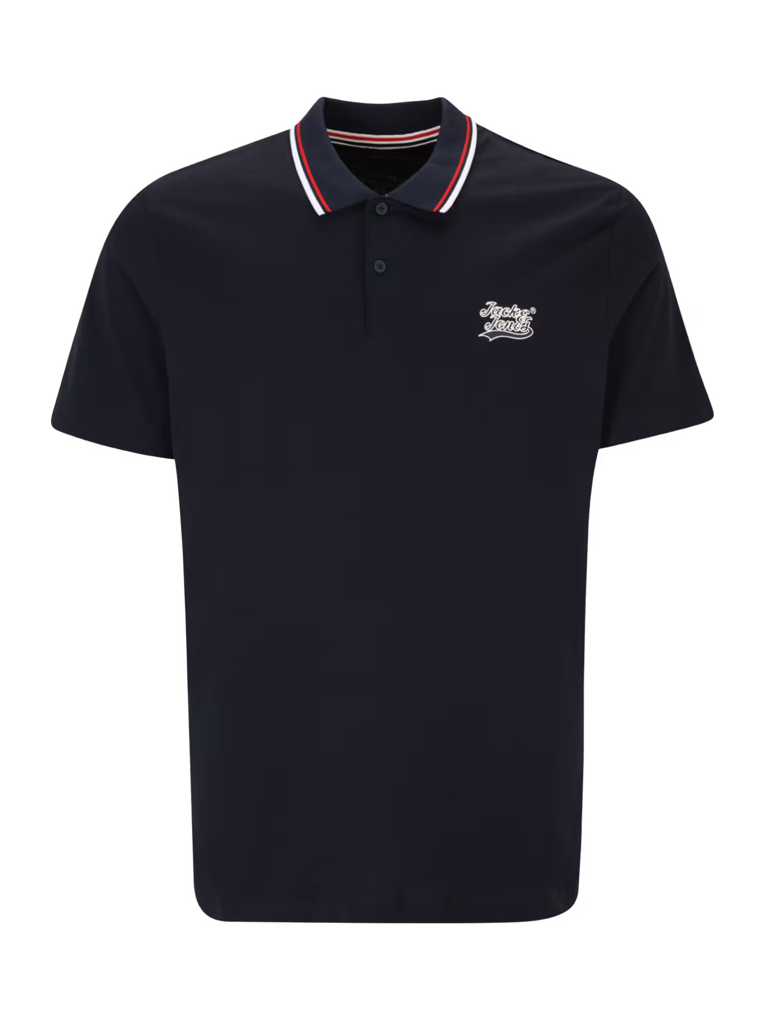 Jack & Jones Plus Majica 'TREVOR' mornarska / rdeča / bela - Pepit.si