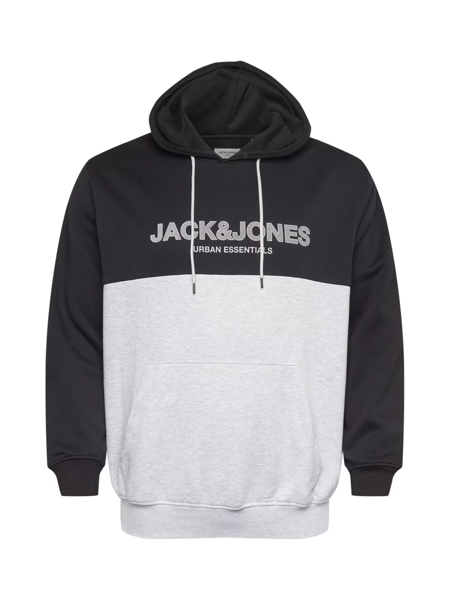 Jack & Jones Plus Majica 'Urban' siva / svetlo siva / črna - Pepit.si