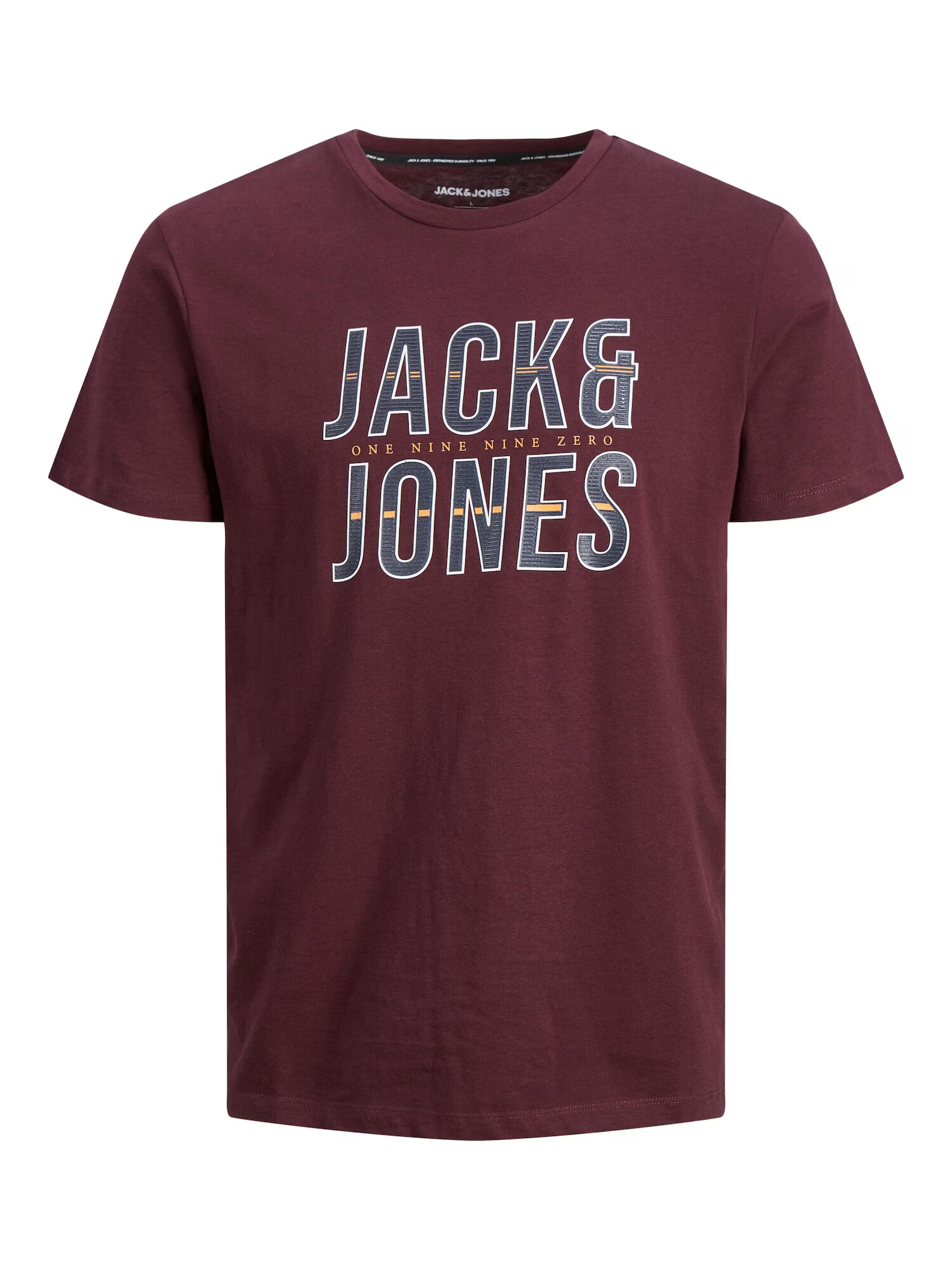 Jack & Jones Plus Majica 'Xilo' antracit / oranžna / vinsko rdeča / bela - Pepit.si