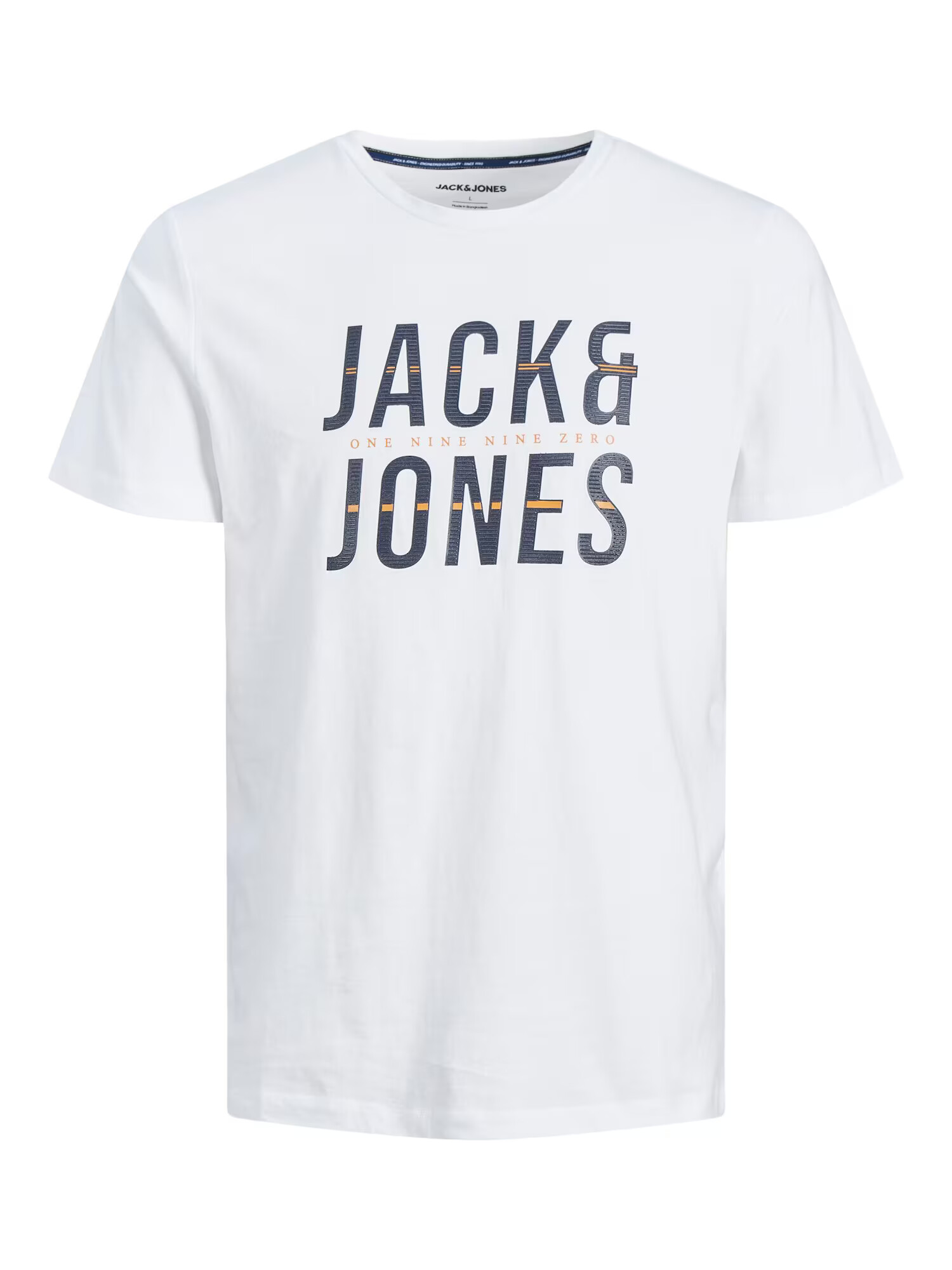 Jack & Jones Plus Majica 'Xilo' mornarska / oranžna / off-bela - Pepit.si