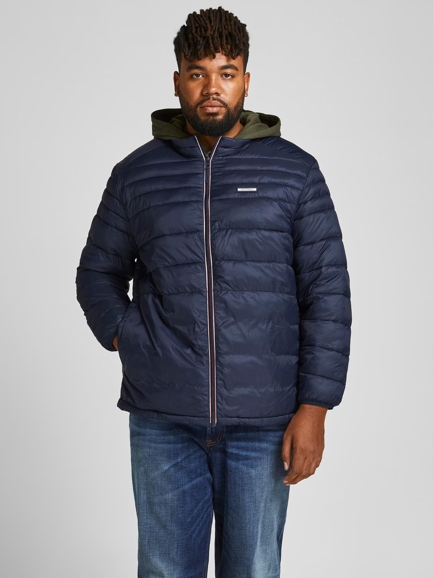 Jack & Jones Plus Prehodna jakna 'Ace' temno modra - Pepit.si