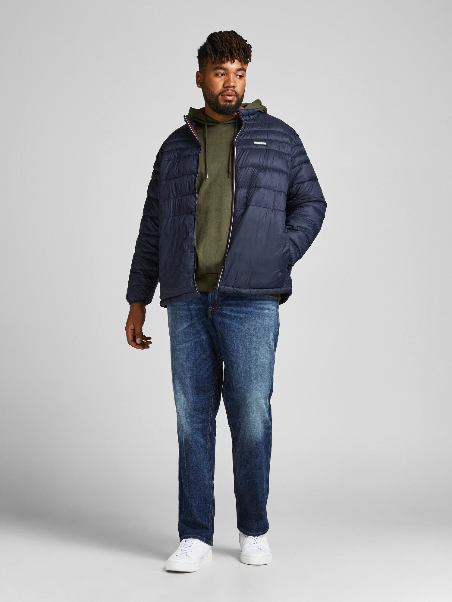 Jack & Jones Plus Prehodna jakna 'Ace' temno modra - Pepit.si