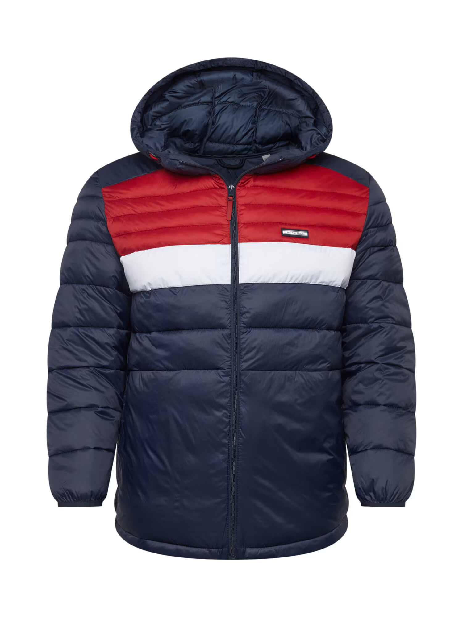 Jack & Jones Plus Prehodna jakna temno modra / rdeča / bela - Pepit.si