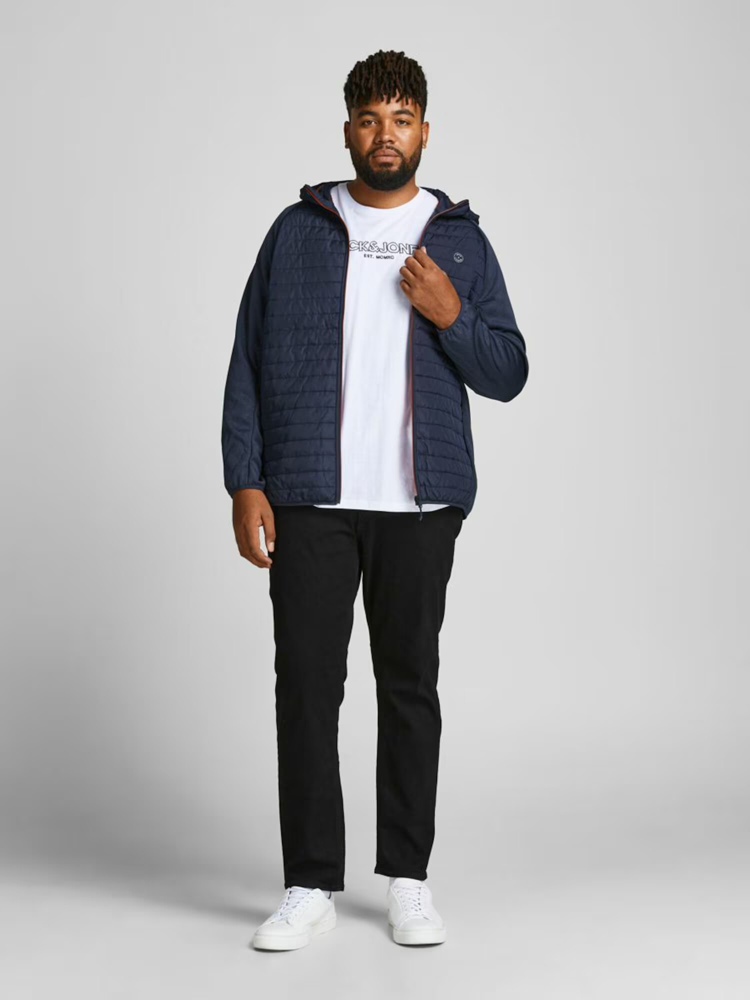 Jack & Jones Plus Prehodna jakna mornarska - Pepit.si