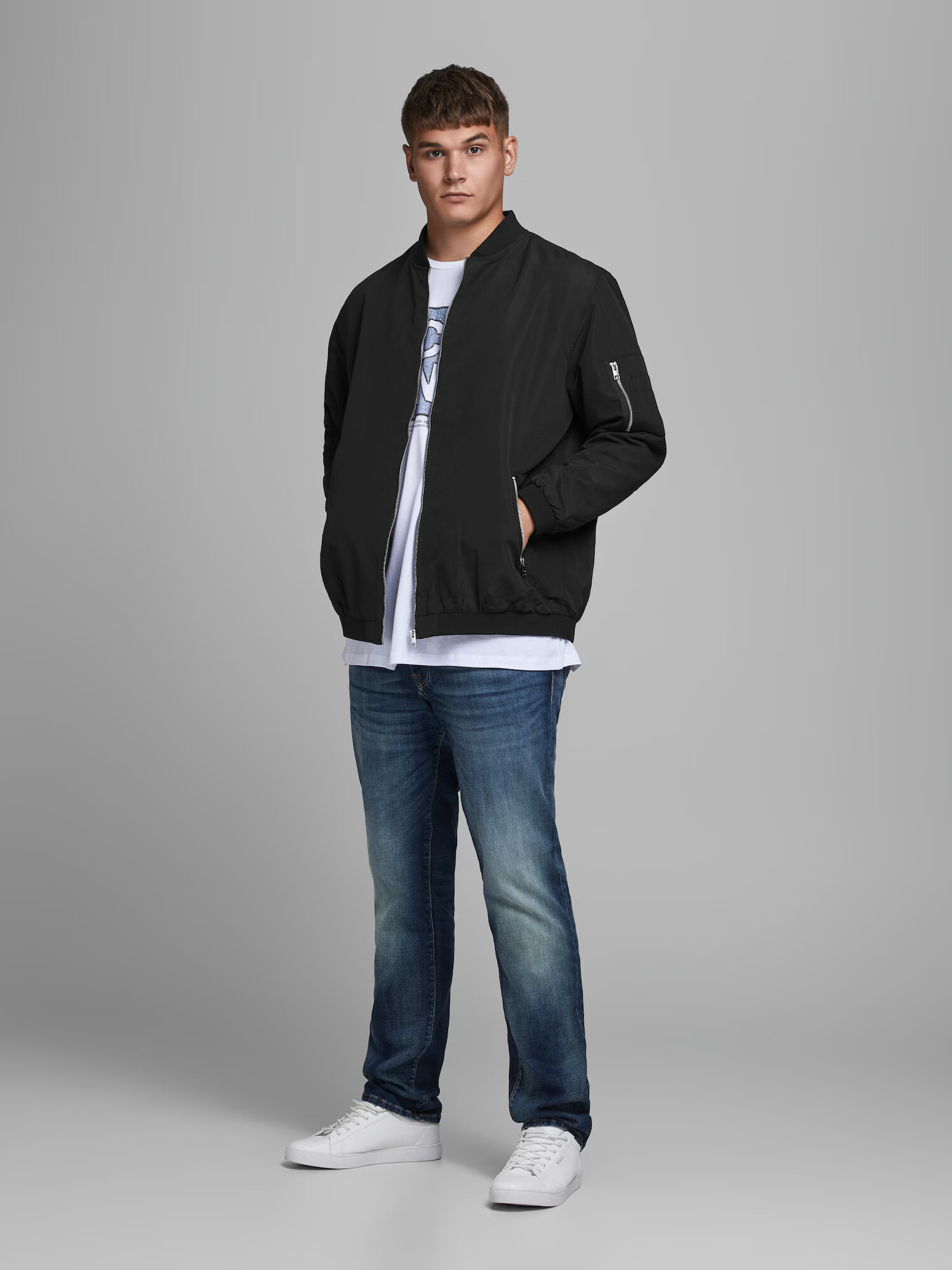 Jack & Jones Plus Prehodna jakna 'Rush' črna - Pepit.si