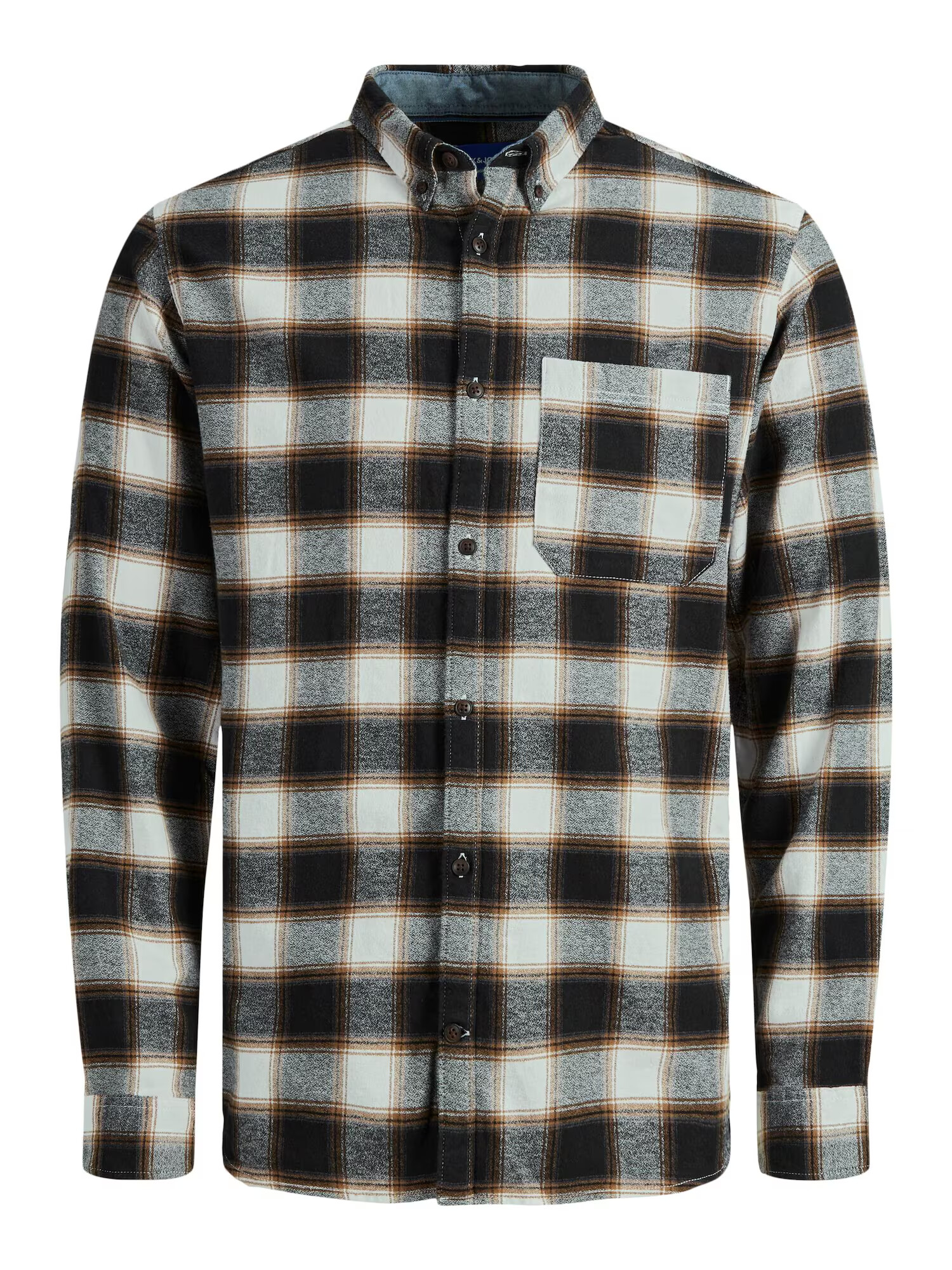 Jack & Jones Plus Srajca 'Ian' rjava / temno rjava / bela - Pepit.si