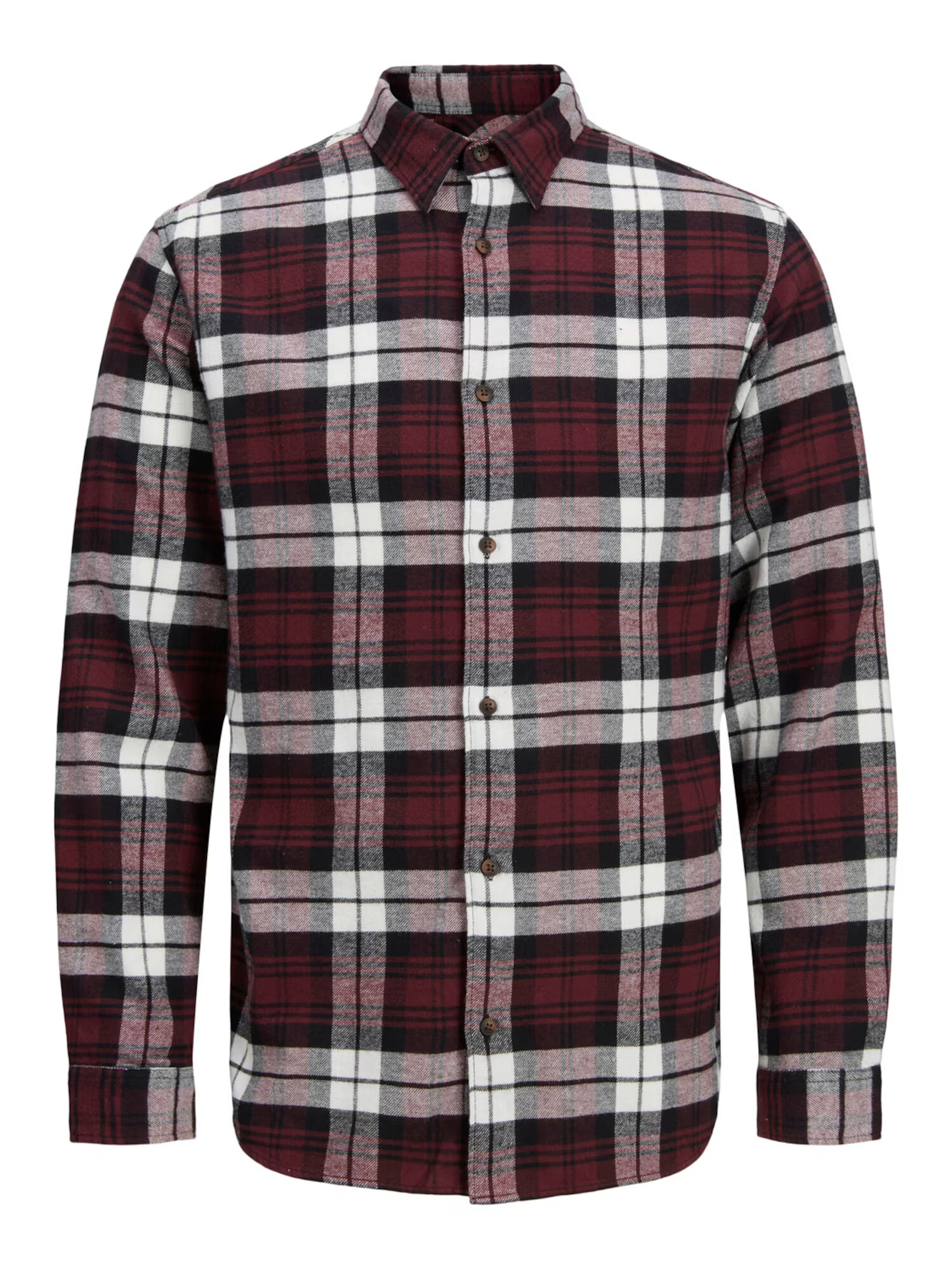 Jack & Jones Plus Srajca 'PLAIN AUTUMN' rdeča / črna / bela - Pepit.si