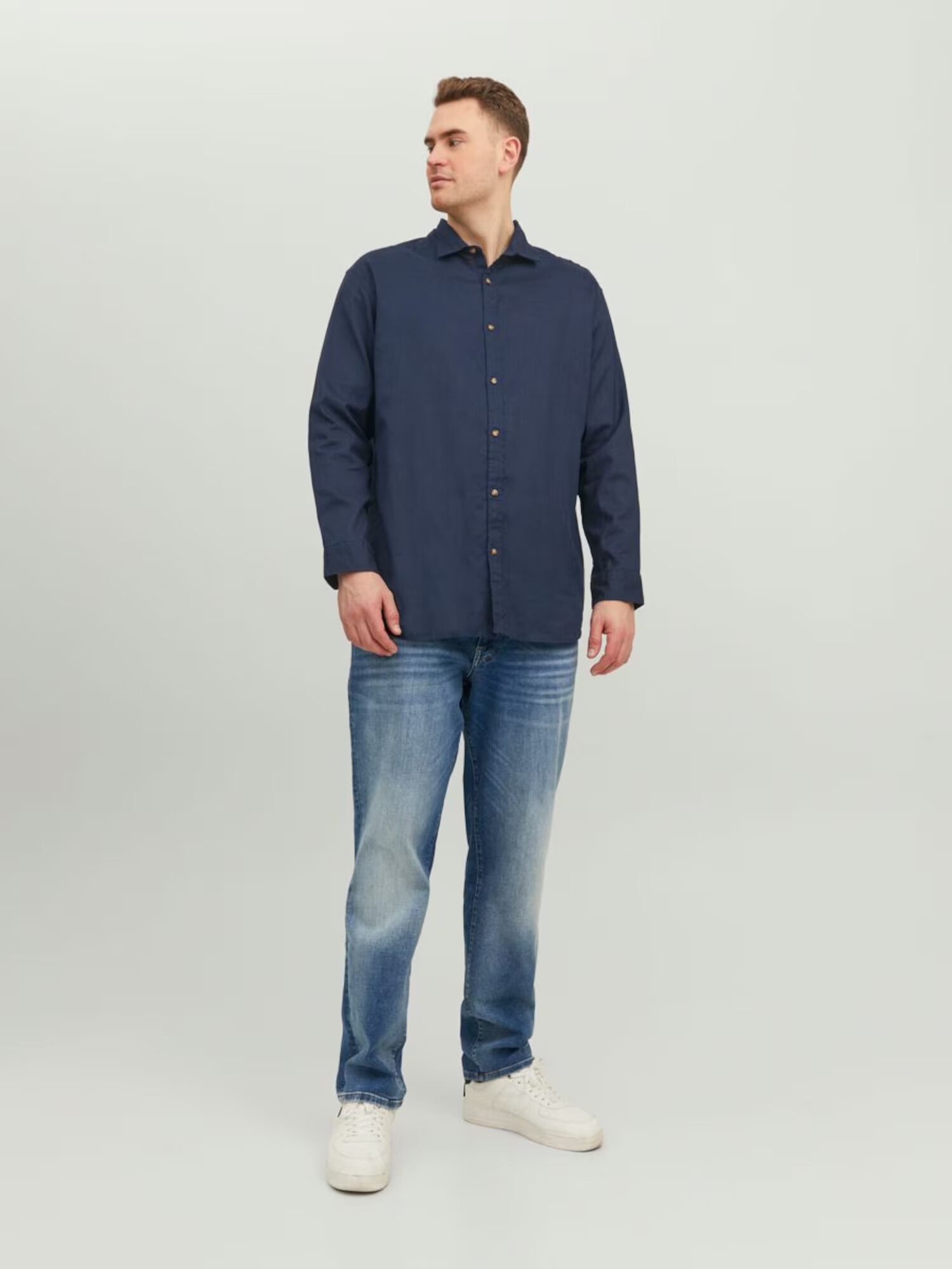 Jack & Jones Plus Srajca temno modra - Pepit.si