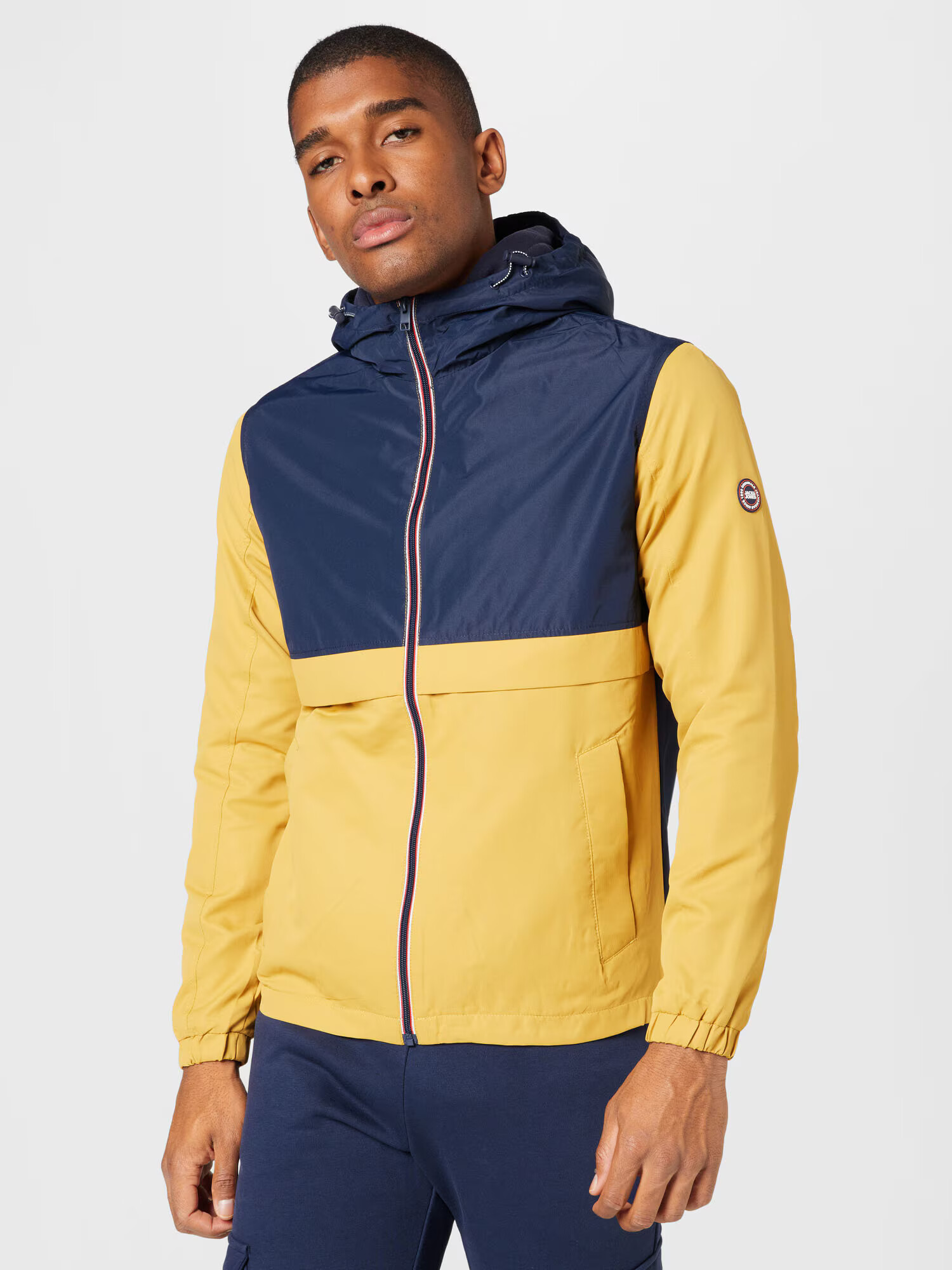 JACK & JONES Prehodna jakna 'ALLEN' mornarska / temno rumena - Pepit.si