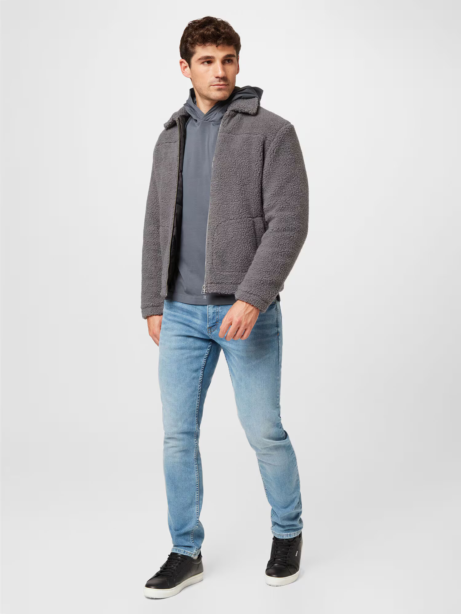 JACK & JONES Prehodna jakna 'BRICK' siva - Pepit.si