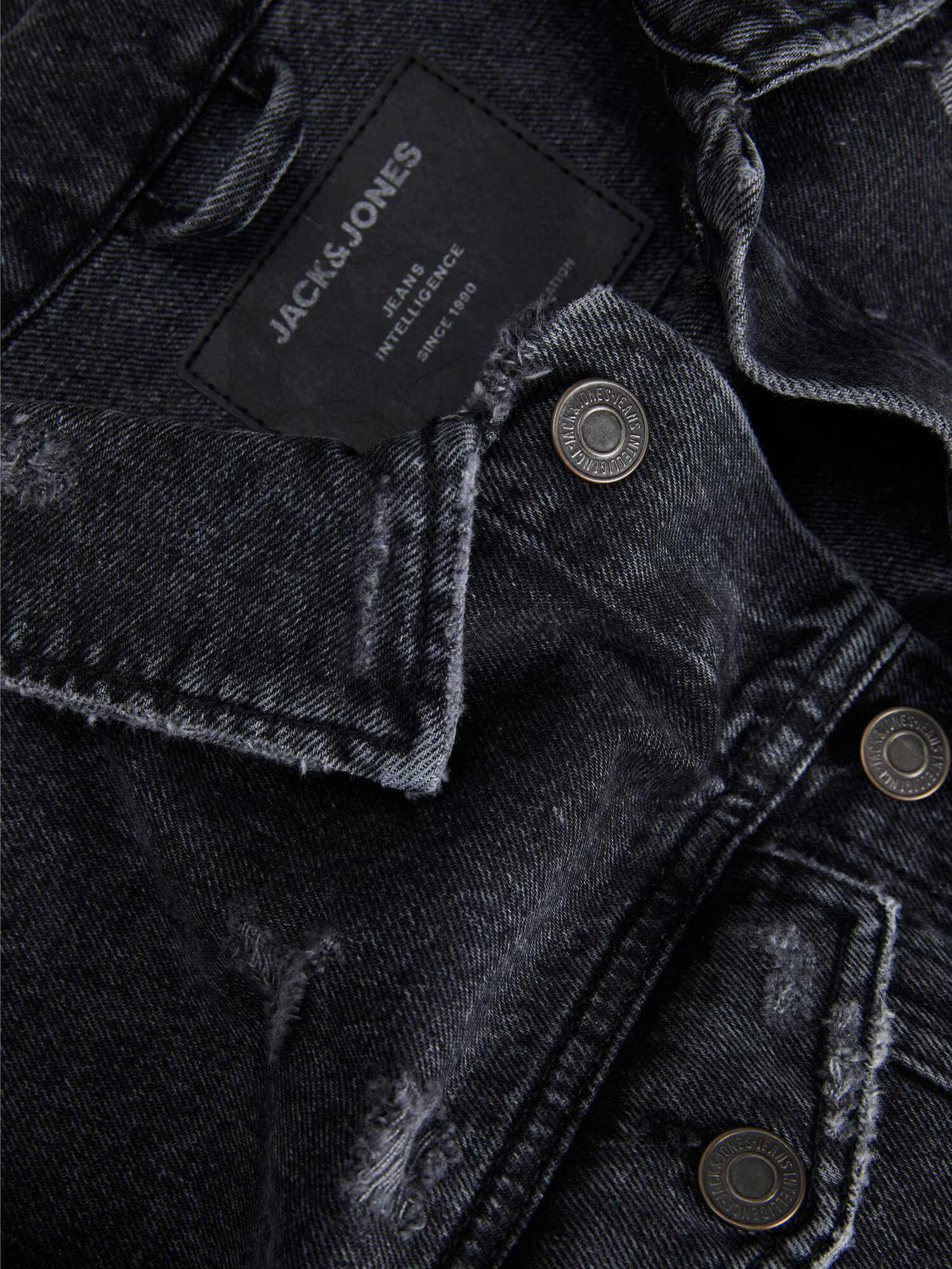 JACK & JONES Prehodna jakna črn denim - Pepit.si