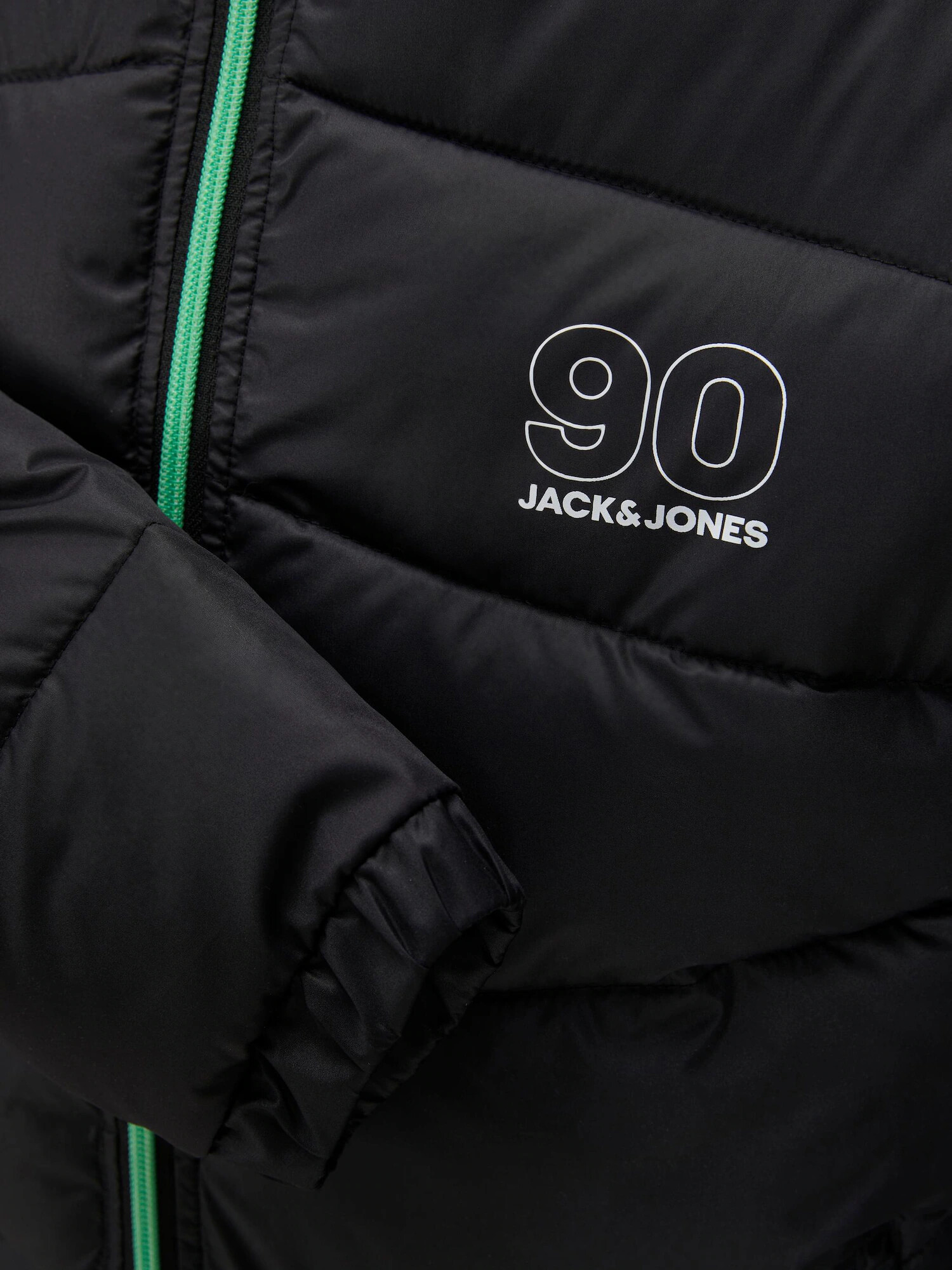 JACK & JONES Prehodna jakna 'Globus' kivi / črna / bela - Pepit.si