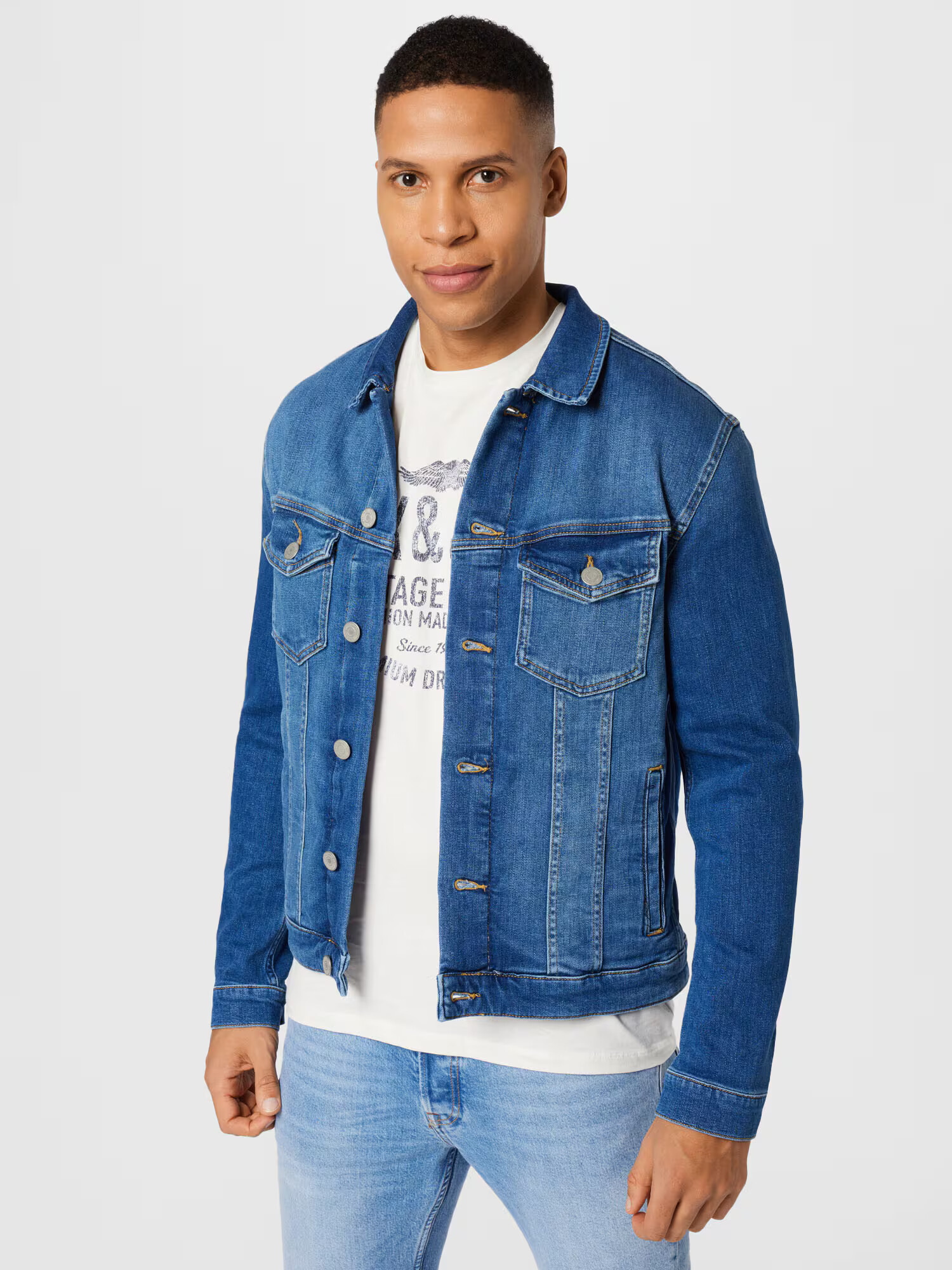 JACK & JONES Prehodna jakna 'Ialvin' moder denim - Pepit.si