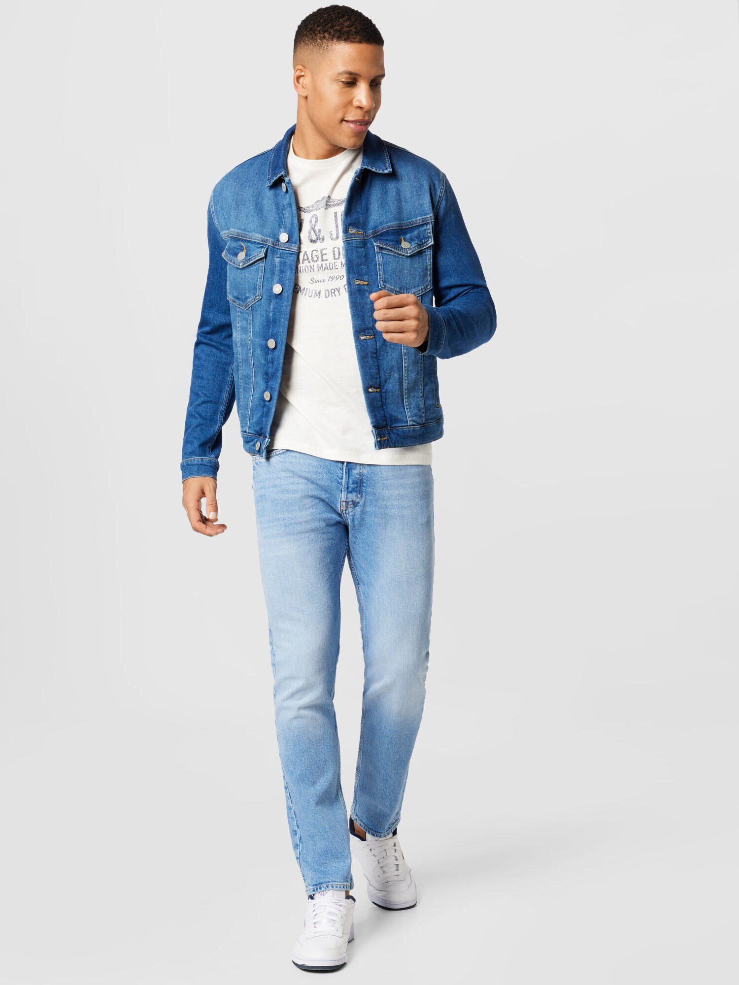 JACK & JONES Prehodna jakna 'Ialvin' moder denim - Pepit.si