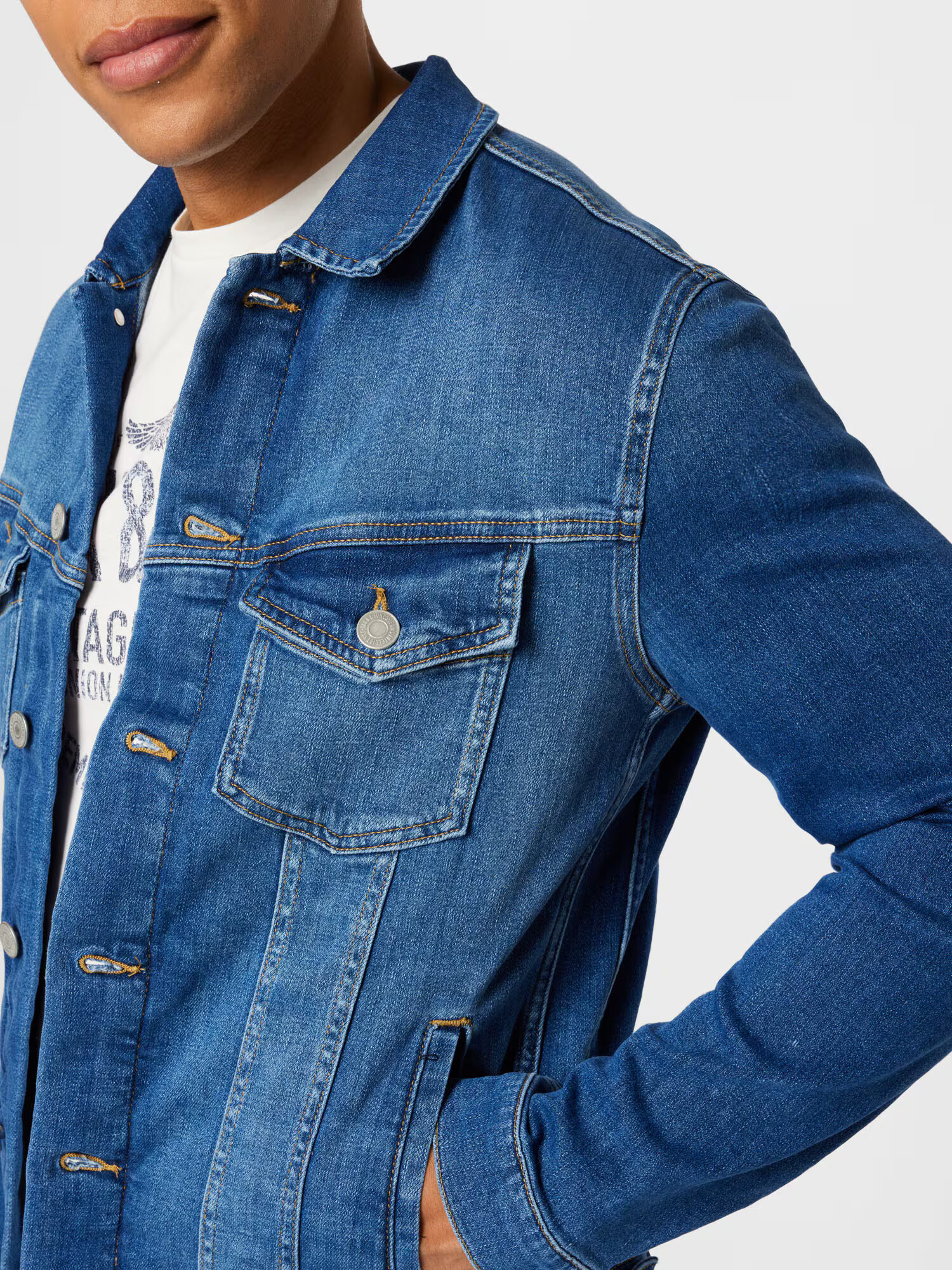 JACK & JONES Prehodna jakna 'Ialvin' moder denim - Pepit.si