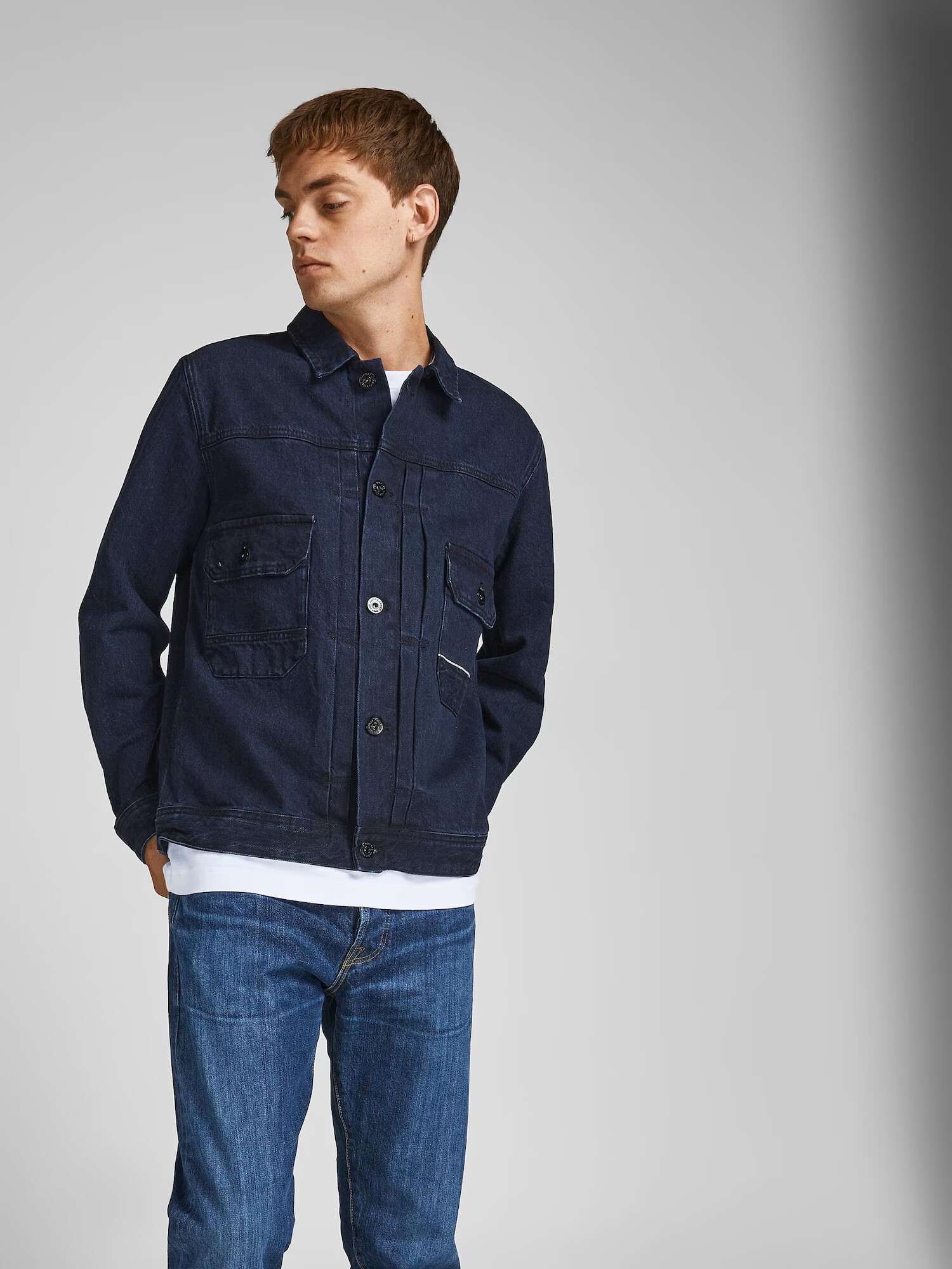 JACK & JONES Prehodna jakna 'Kevin' temno modra - Pepit.si