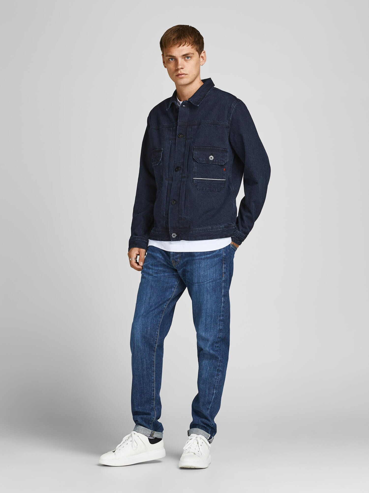 JACK & JONES Prehodna jakna 'Kevin' temno modra - Pepit.si